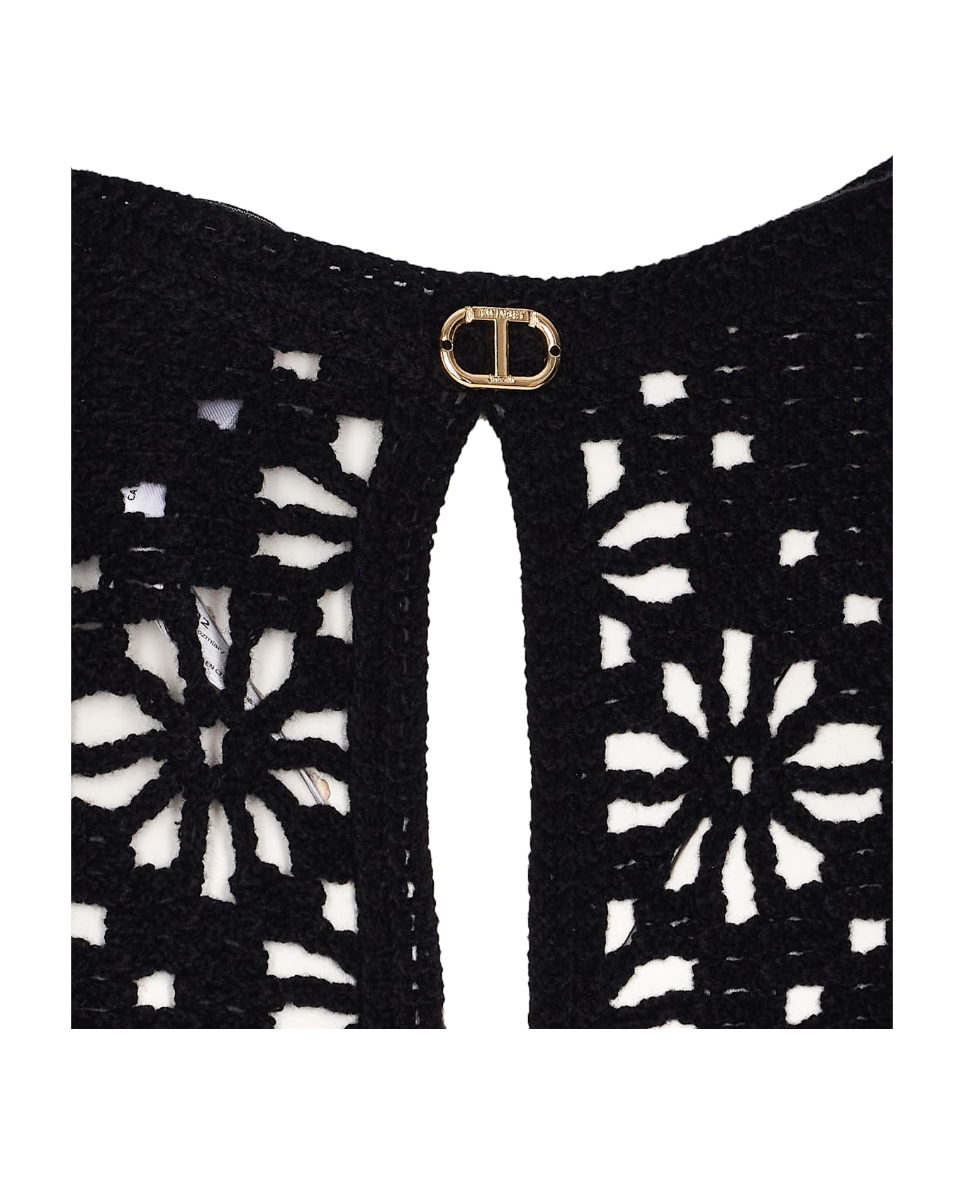 TwinSet Embroidered Top - Black