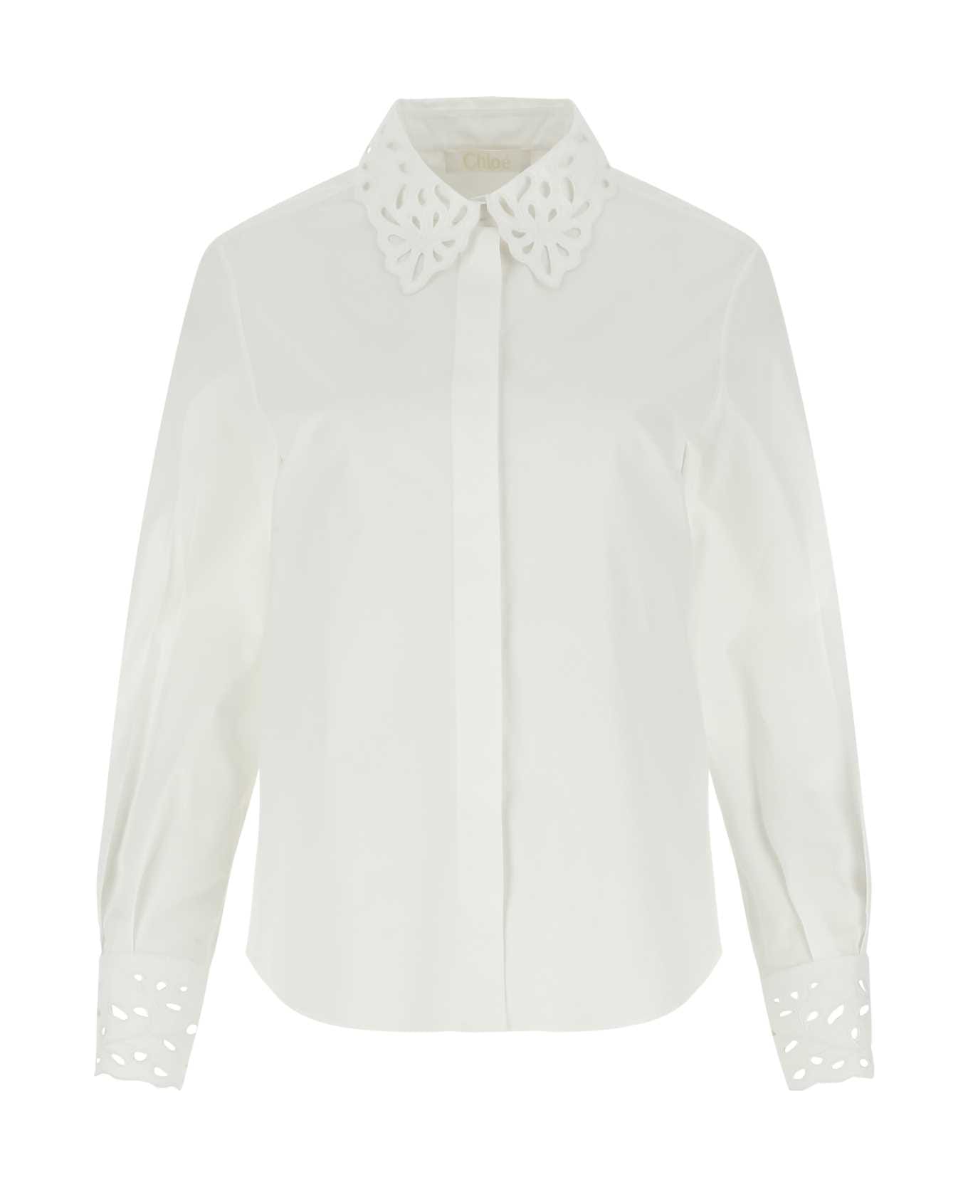 Chloé White Cotton Shirt - 101 シャツ