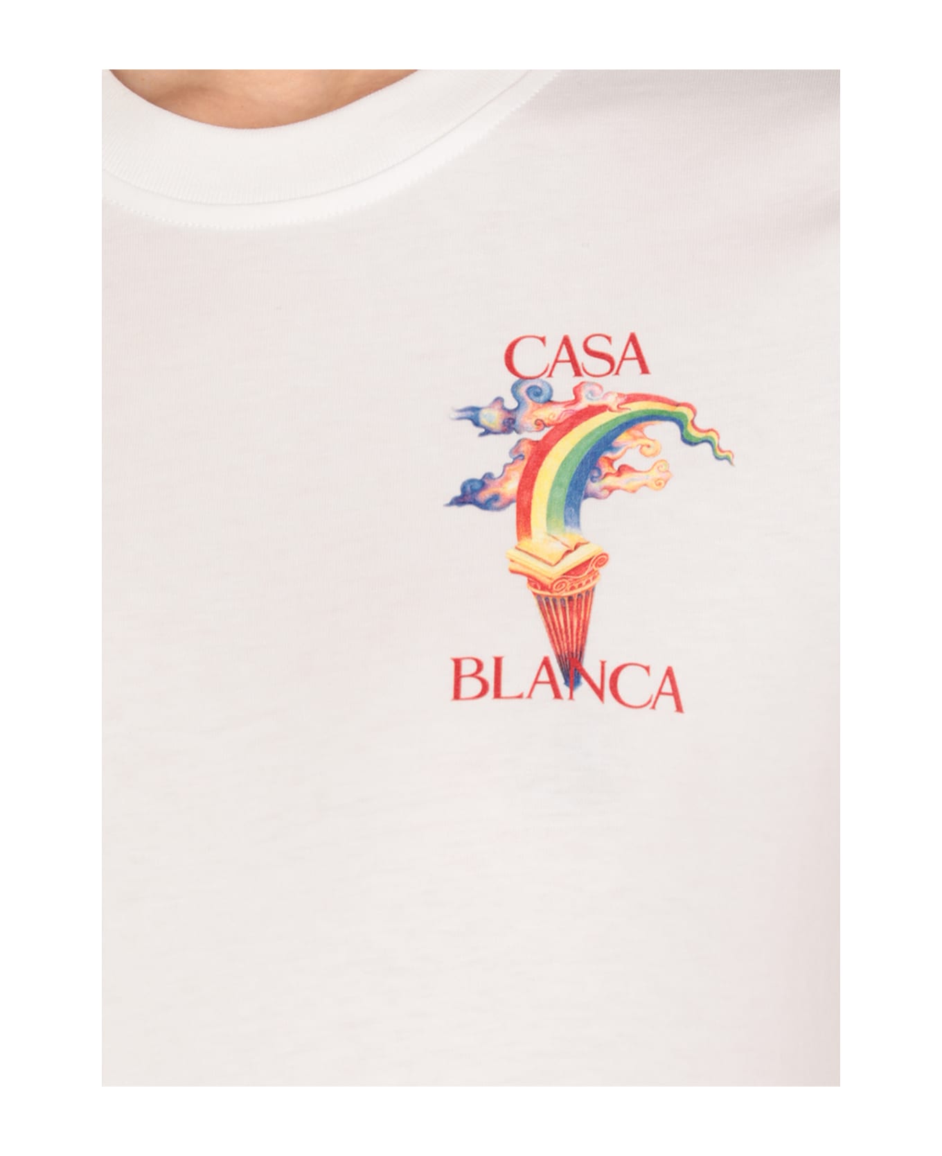 Casablanca T-shirt With Print - White