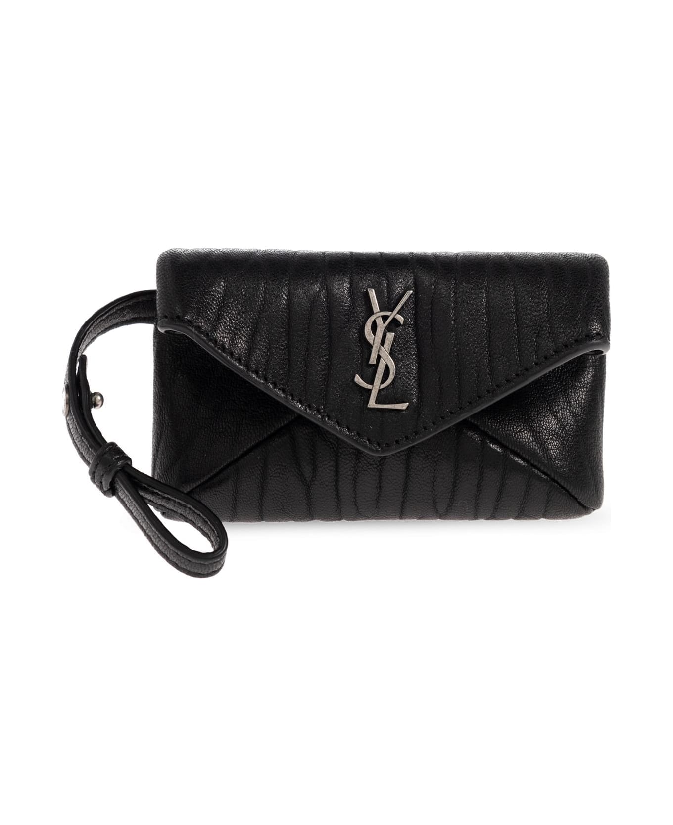 Saint Laurent Lambskin Pouch - BLACK