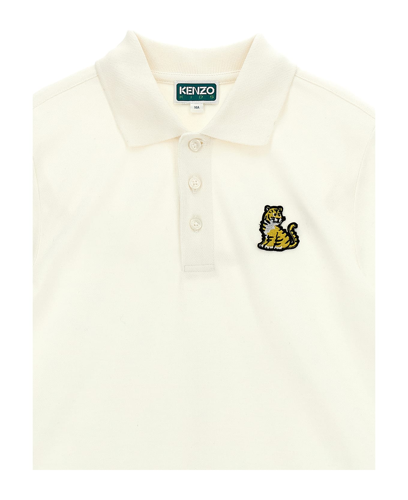 Kenzo Kids Patch Polo Shirt - White