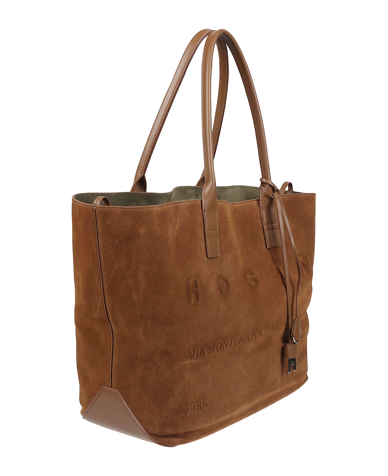 Hogan Medium Address Shopping Bag - Marrone Chiaro