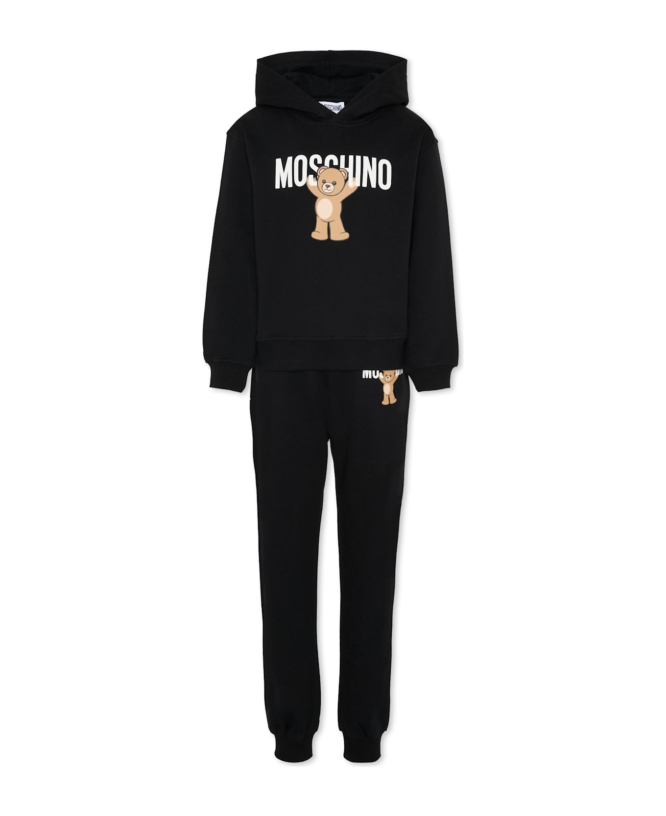 Moschino Black Suit For Kids With Teddy Bear - Black