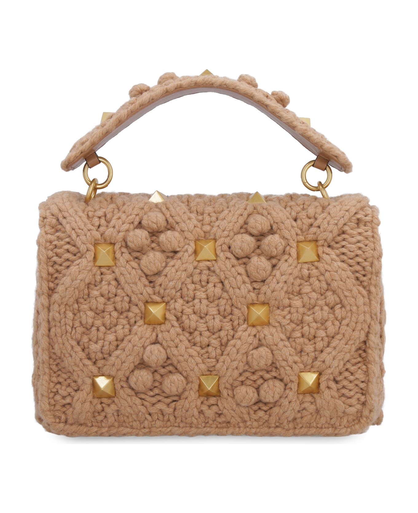 Valentino Garavani - Roman Stud Shoulder Bag - brown