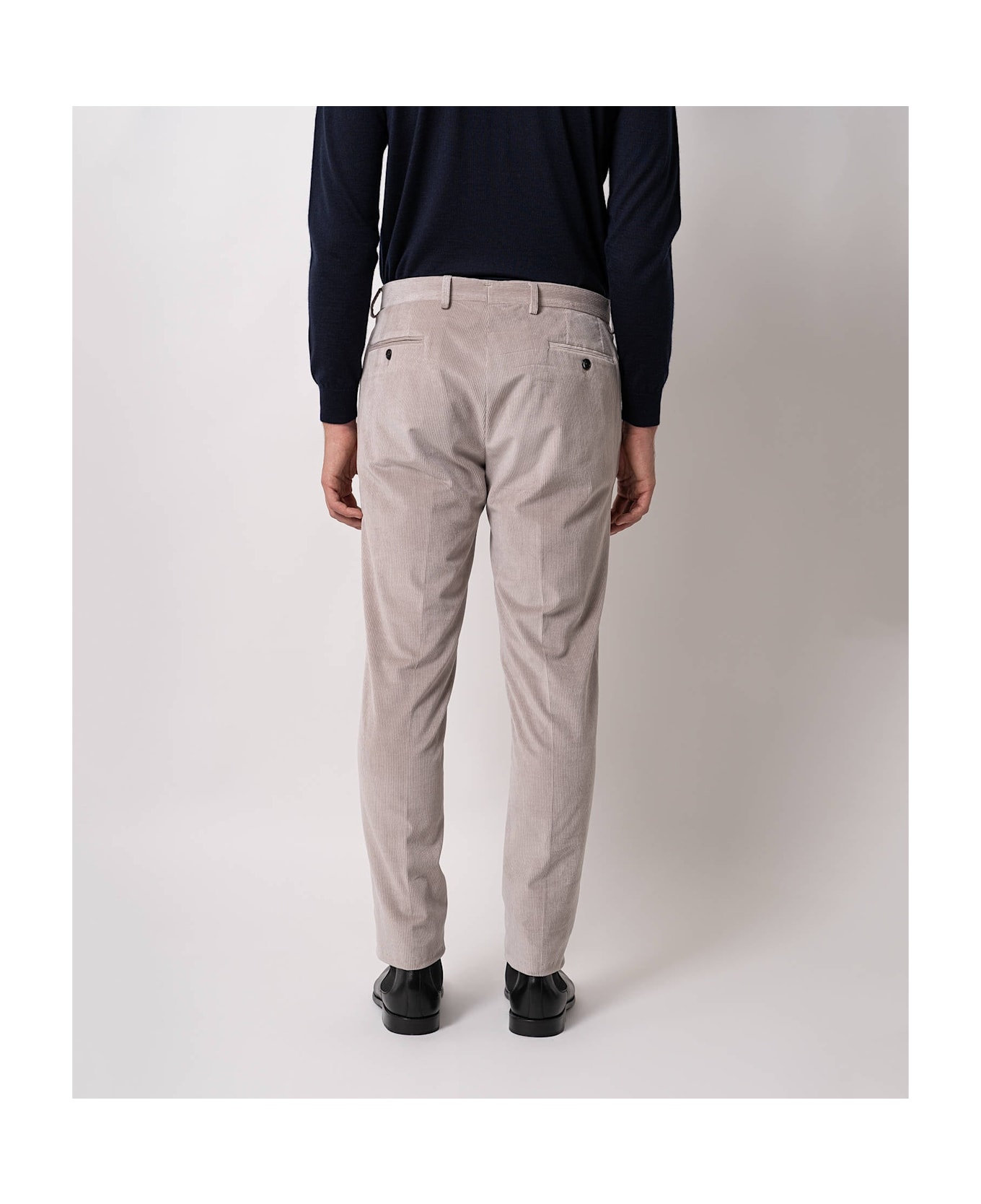 Larusmiani Velvet Trousers Howard Pants - LightGray