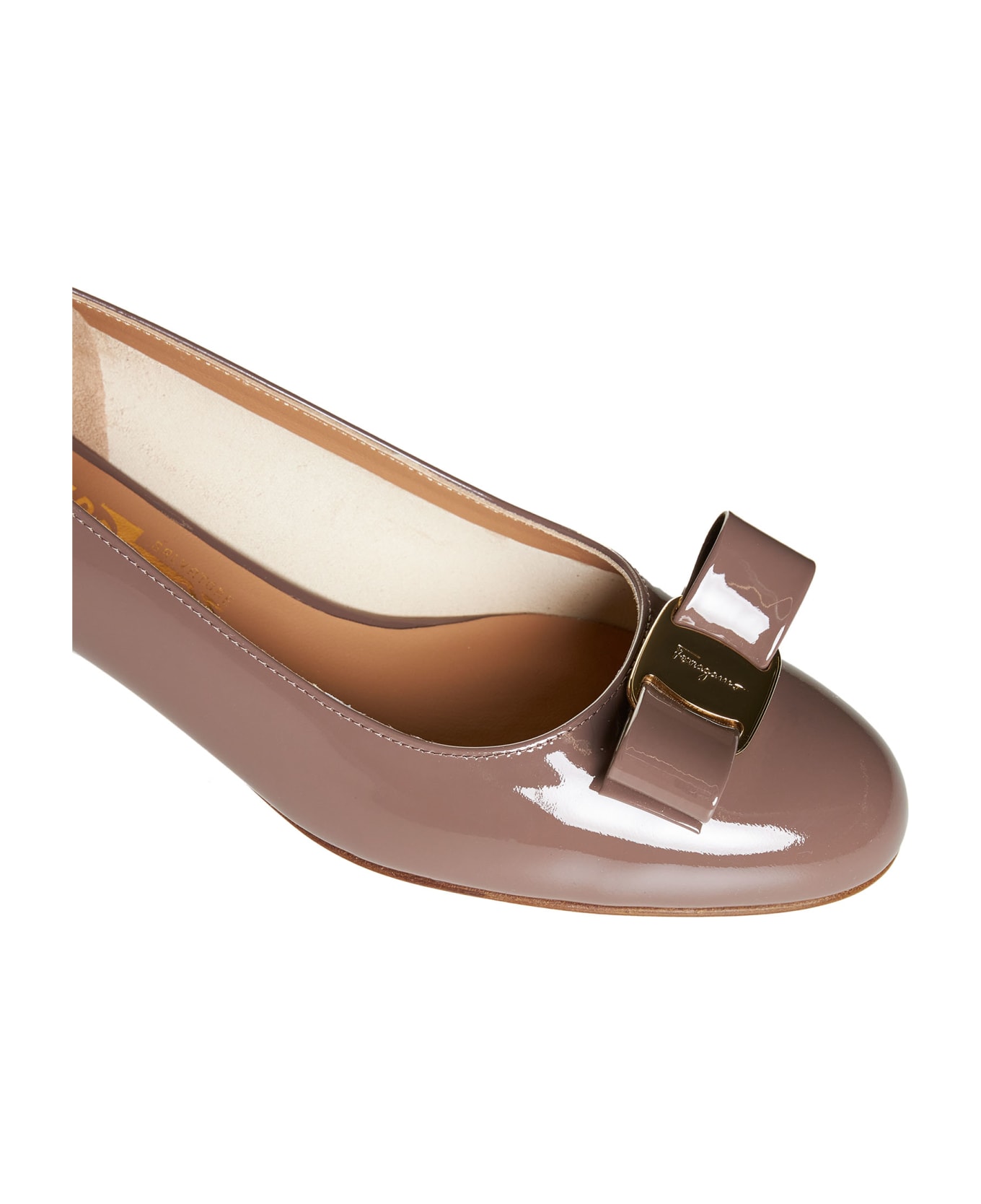 Ferragamo Bow-detailed Slip-on Pumps - Caraway seed