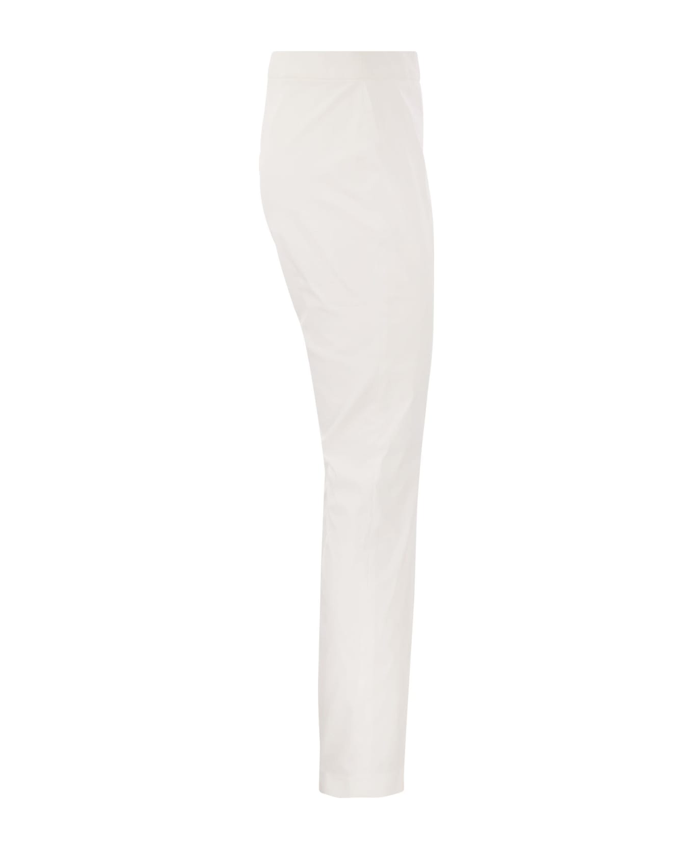 Fabiana Filippi Slim Trousers In Technical Cotton - White