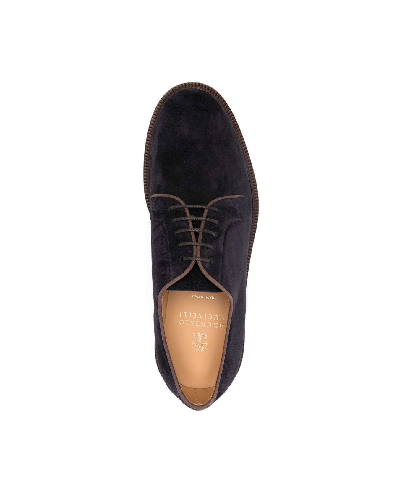 Brunello Cucinelli Suede Derby Shoes - Blue