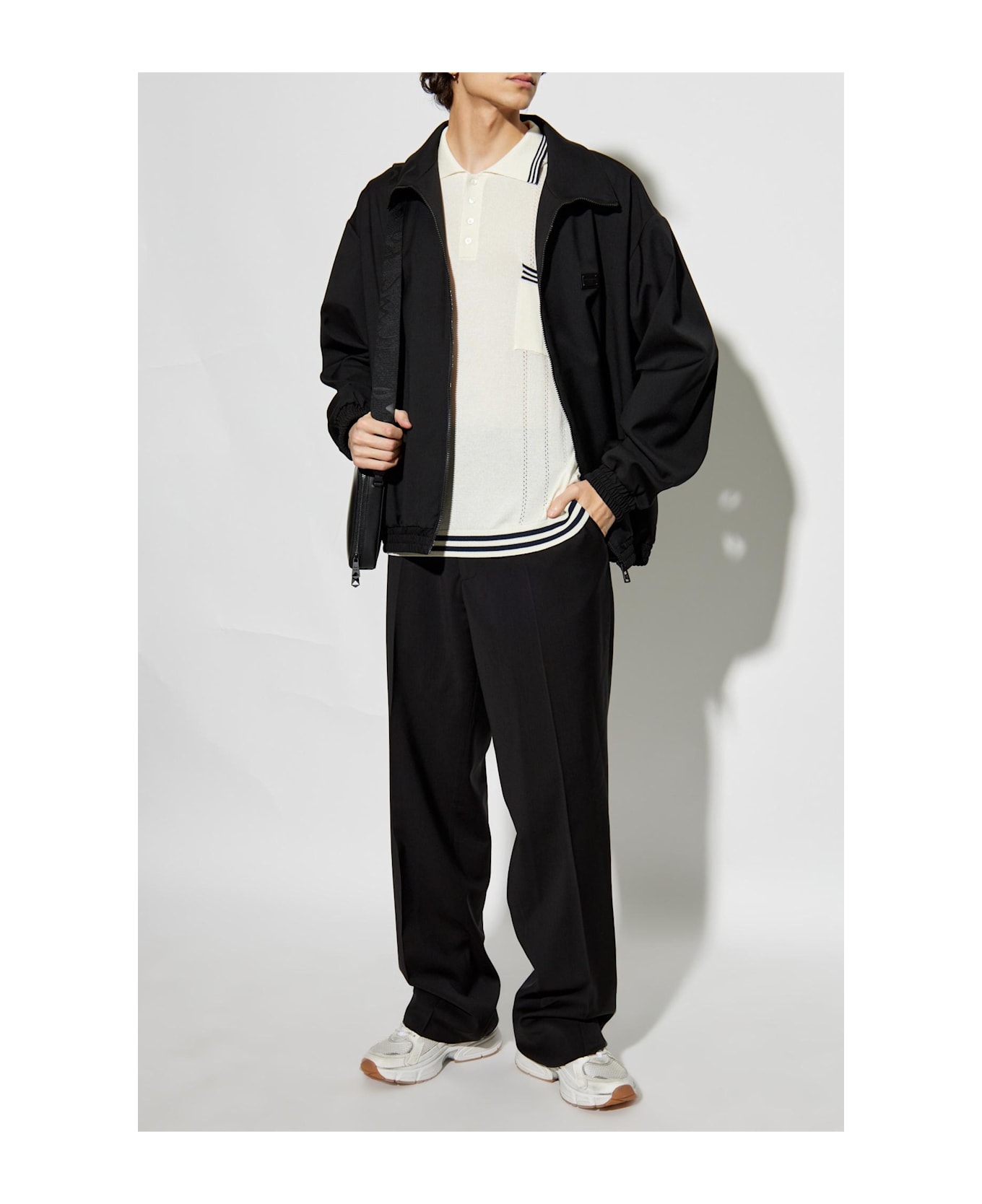 Golden Goose Striped Polo - White