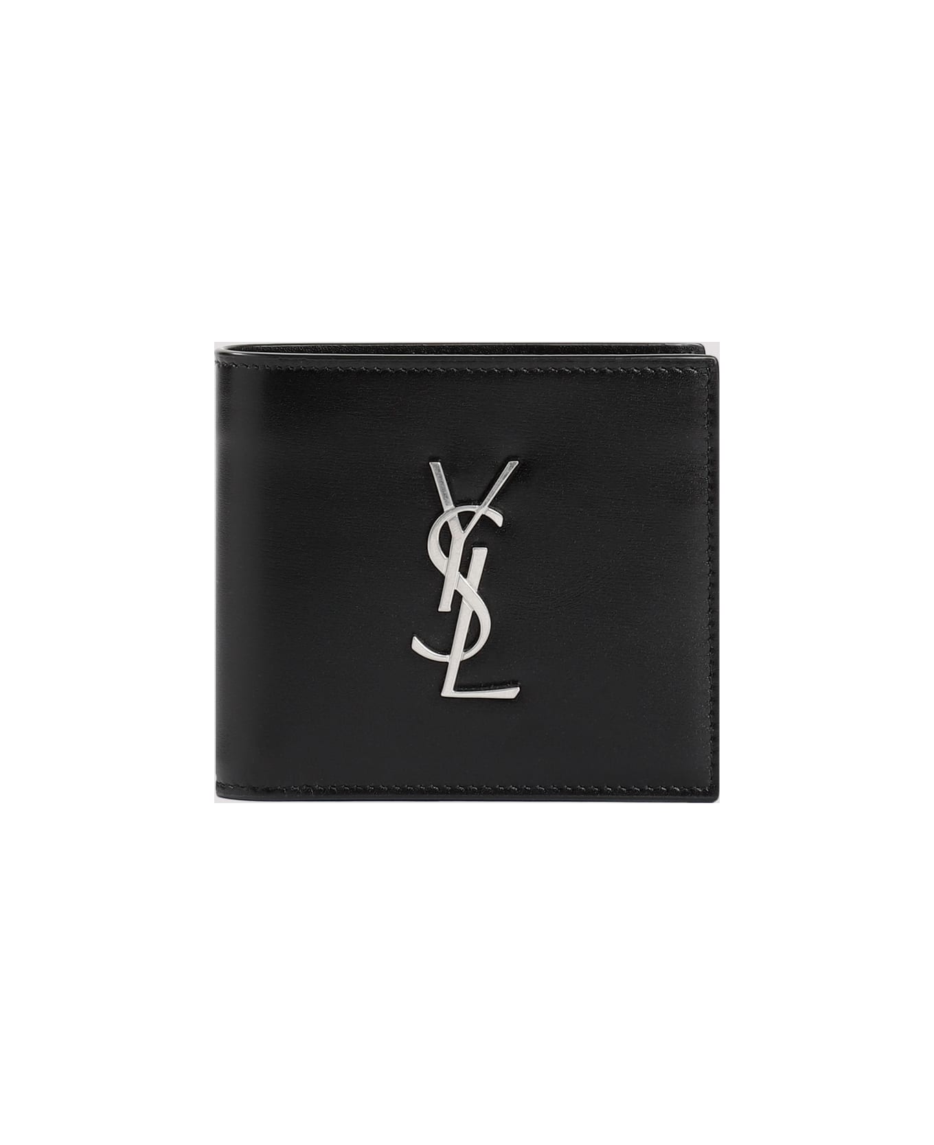 Saint Laurent Ysl Credit Card Holder - Nero