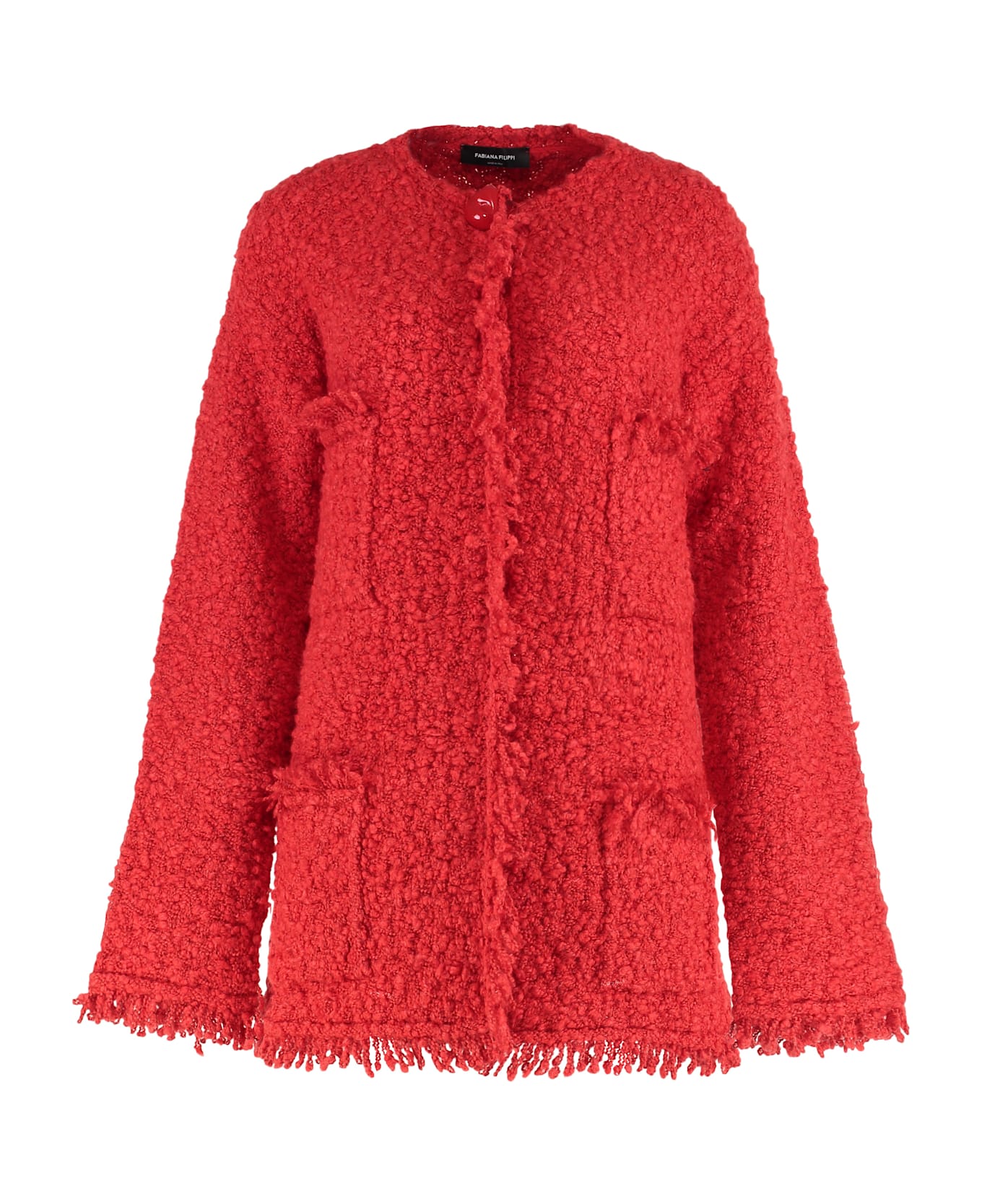 Fabiana Filippi Boucle Knit Jacket - red