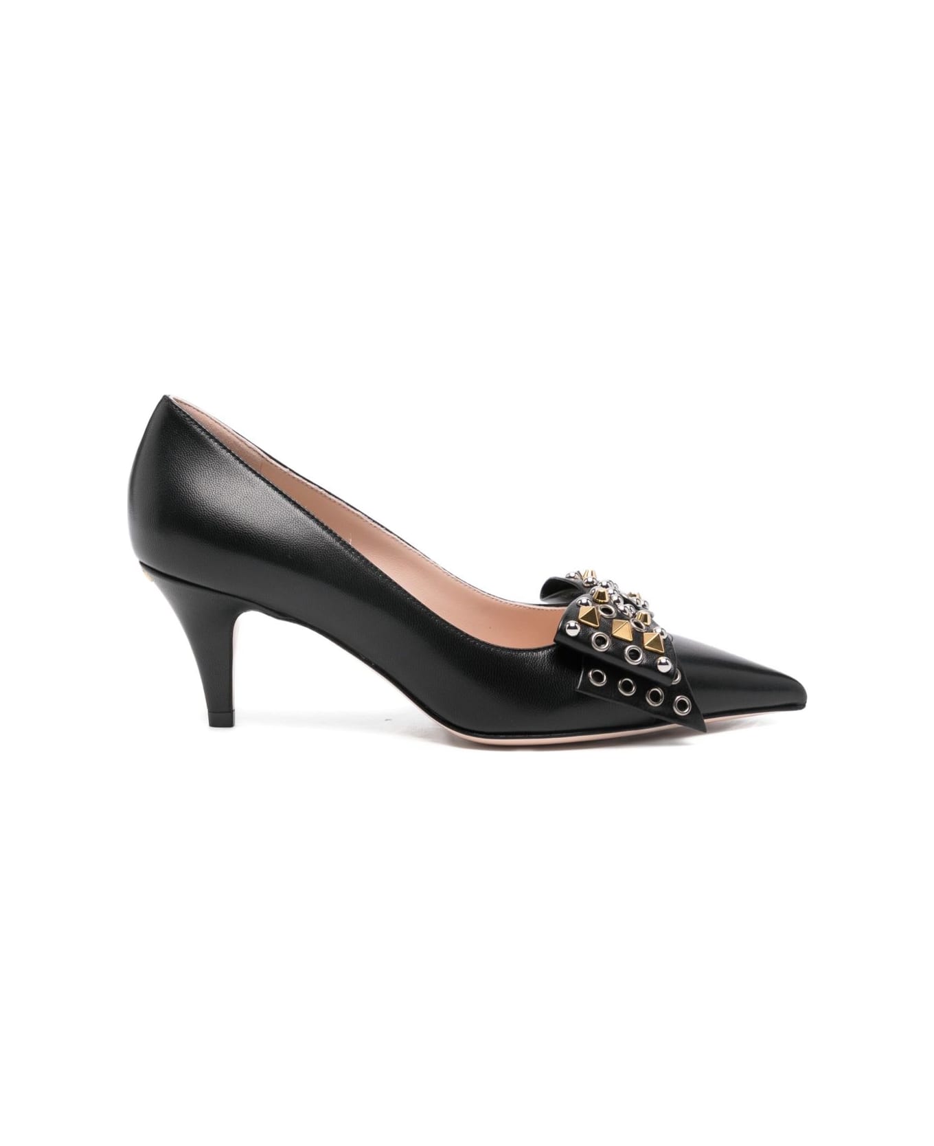 Valentino Garavani Bowow Leather Pumps - Black
