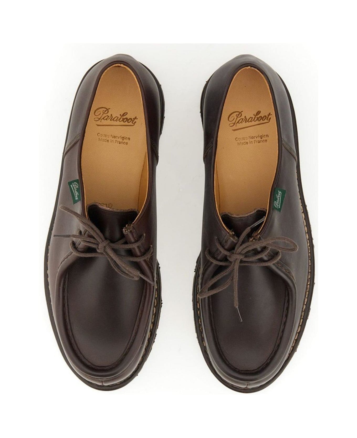 Paraboot Michael Round-toe Lace-up Shoes - Marron Lis Cafe