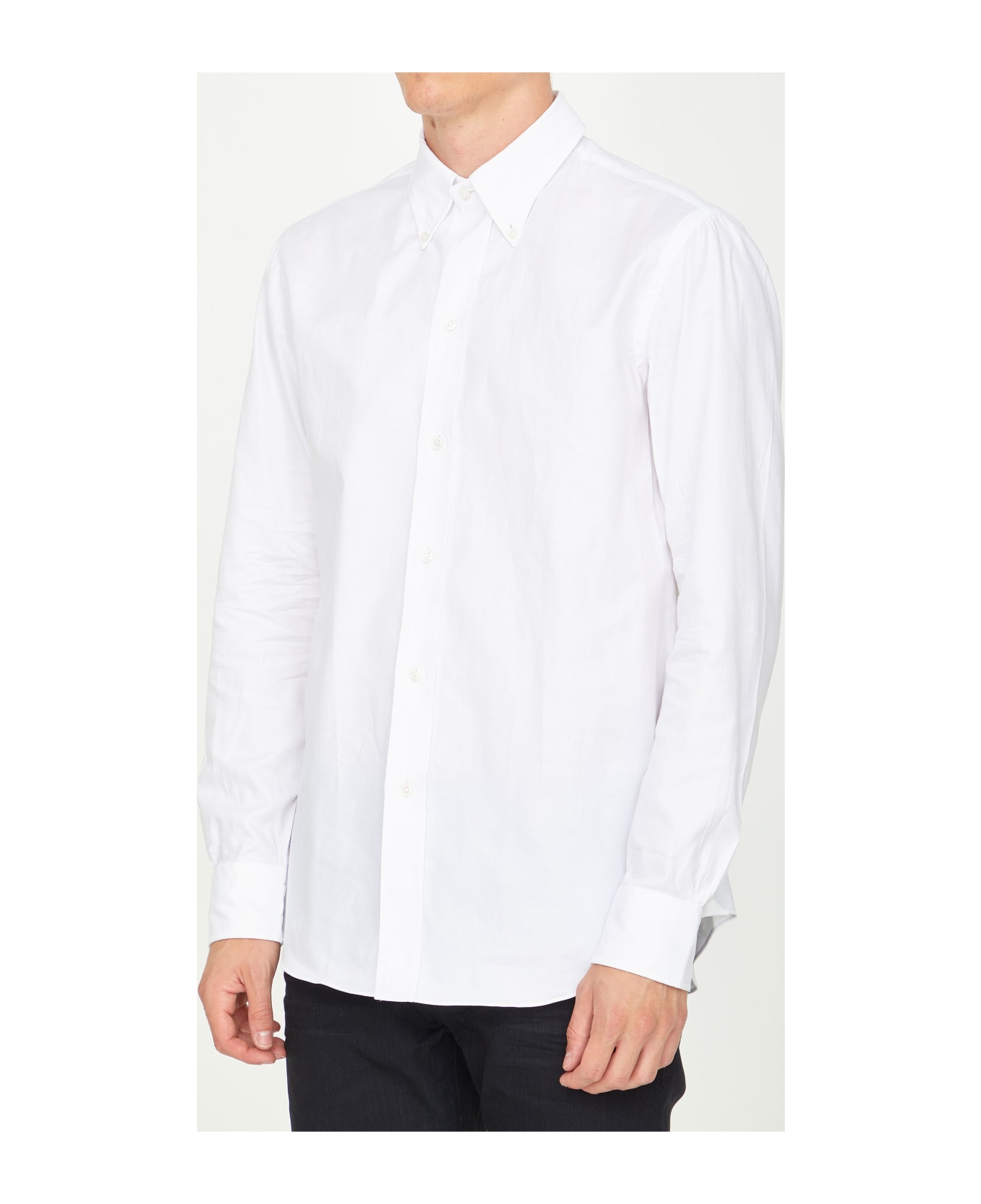 Salvatore Piccolo White Cotton Shirt - WHITE