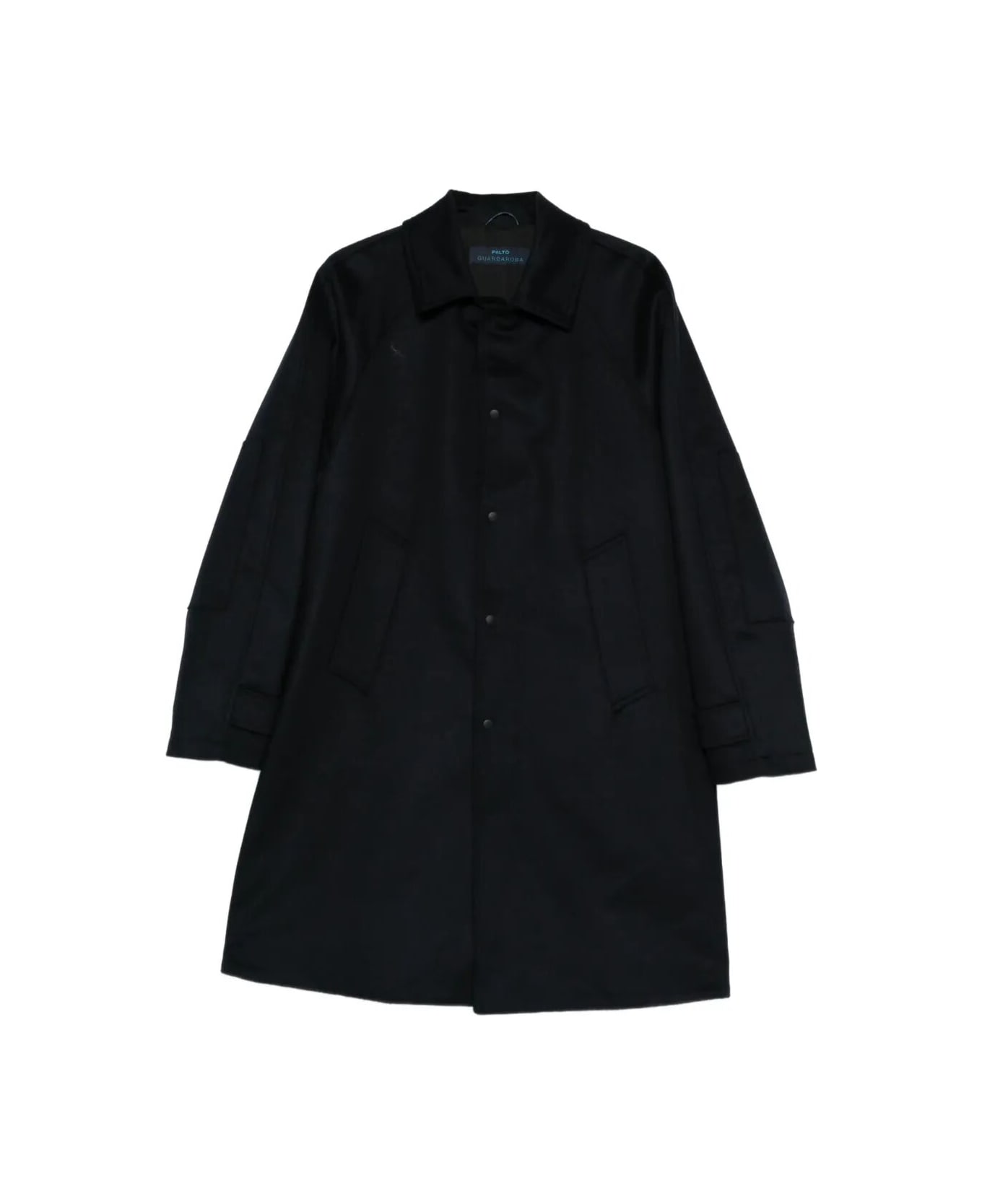 Paltò Vino Rosso Panno Cachemere - Blu Navy