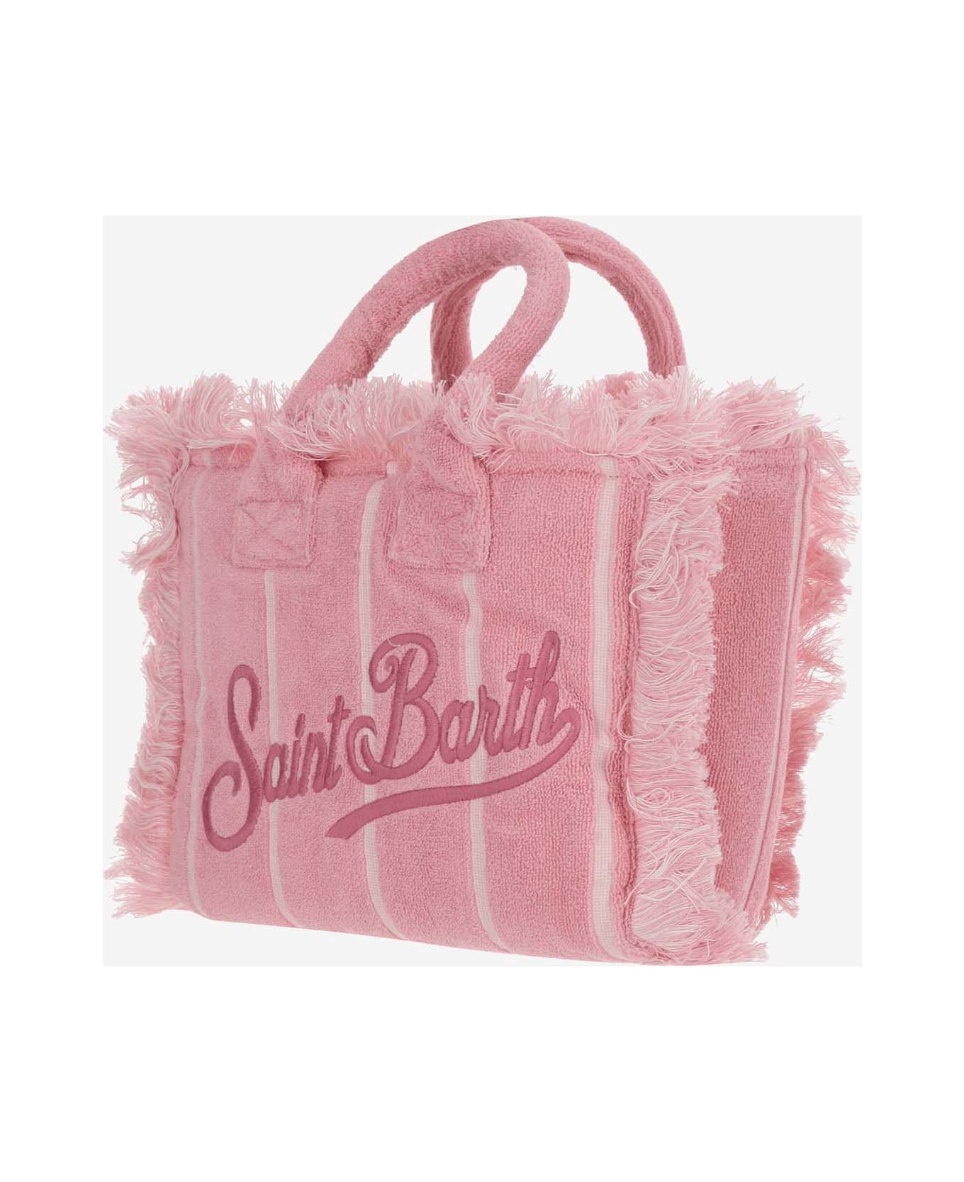 MC2 Saint Barth Colette Terry Cloth Tote Bag With Embroidery - Pink