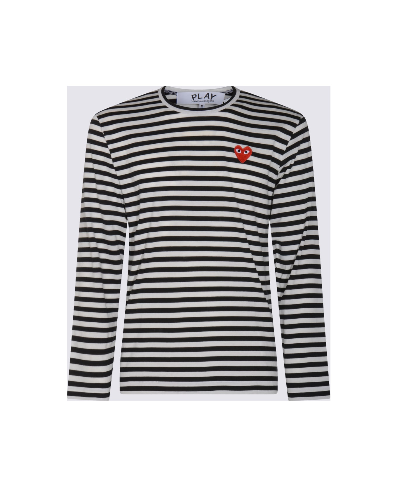 Comme des Garçons Play Black And White Cotton T-shirt - Black