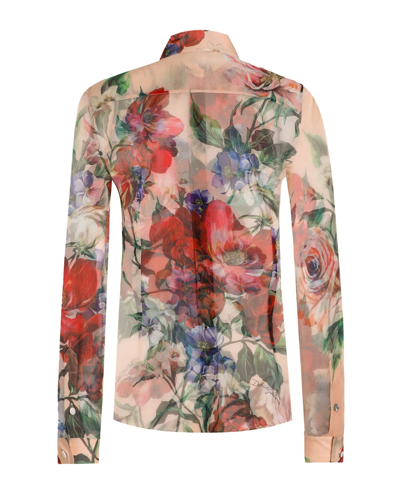 Dolce 
Gabbana Printed Silk Shirt - Pink