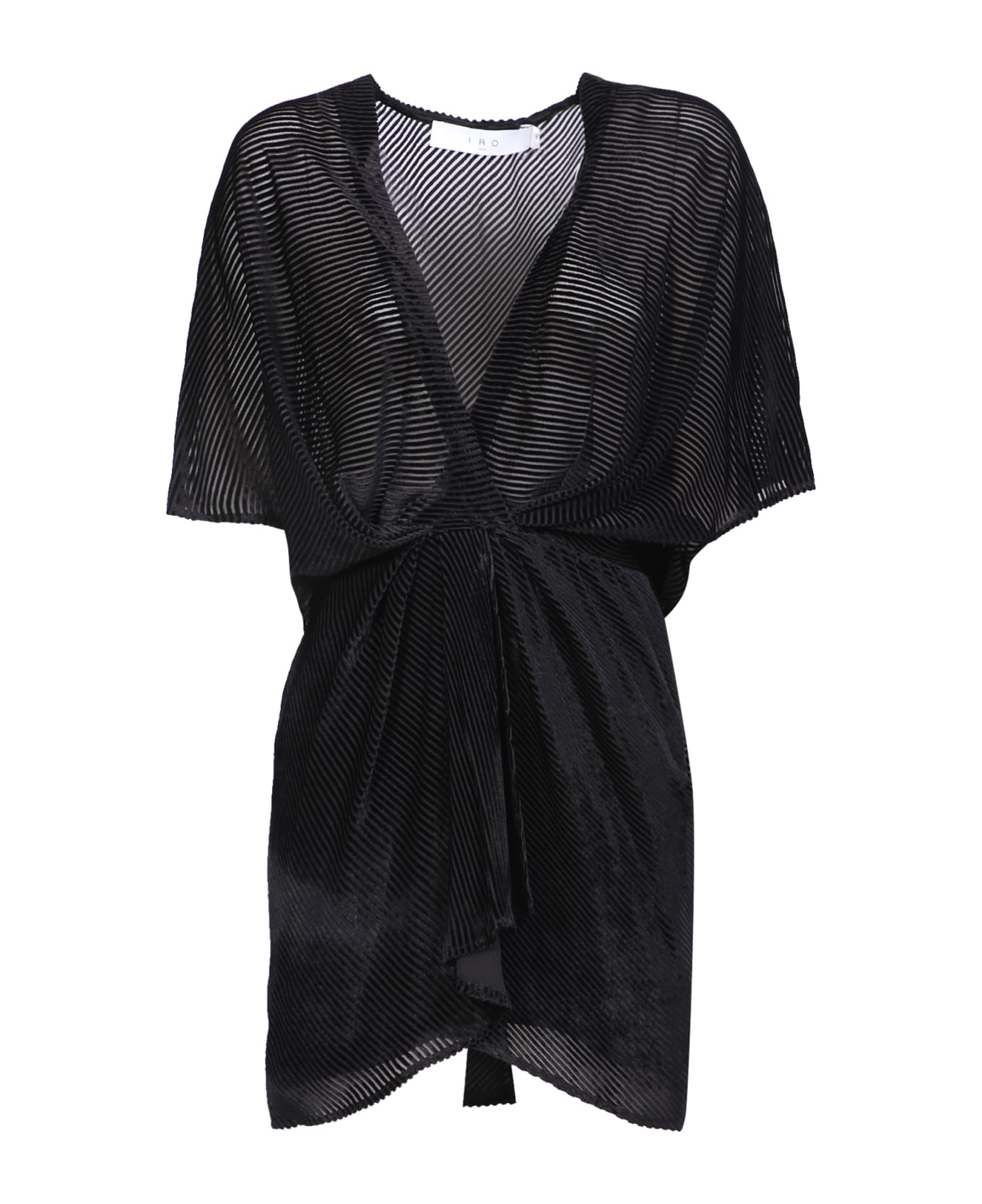 IRO Black V-neck Mini Dress - Black ワンピース＆ドレス