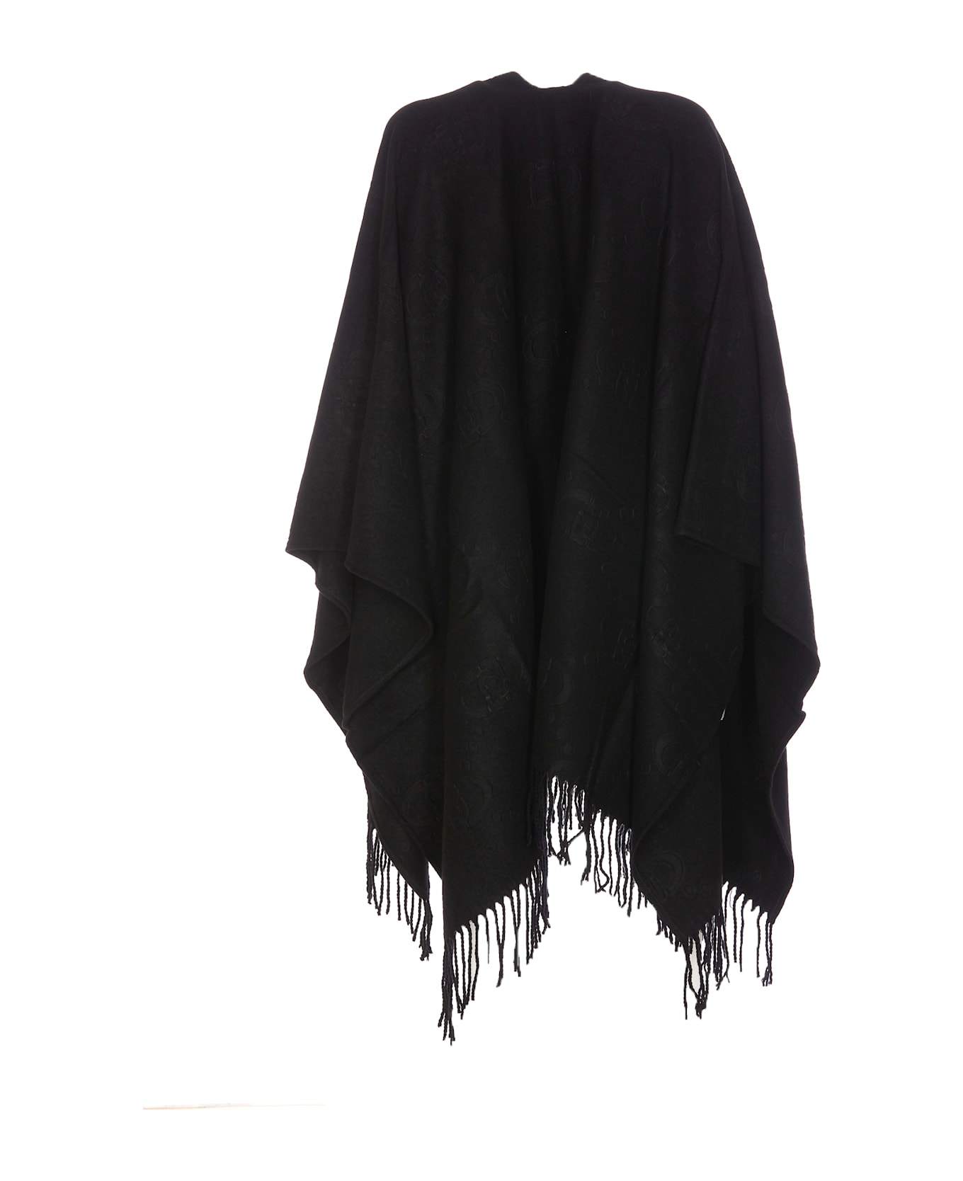 Liu-Jo Logo Poncho - Black