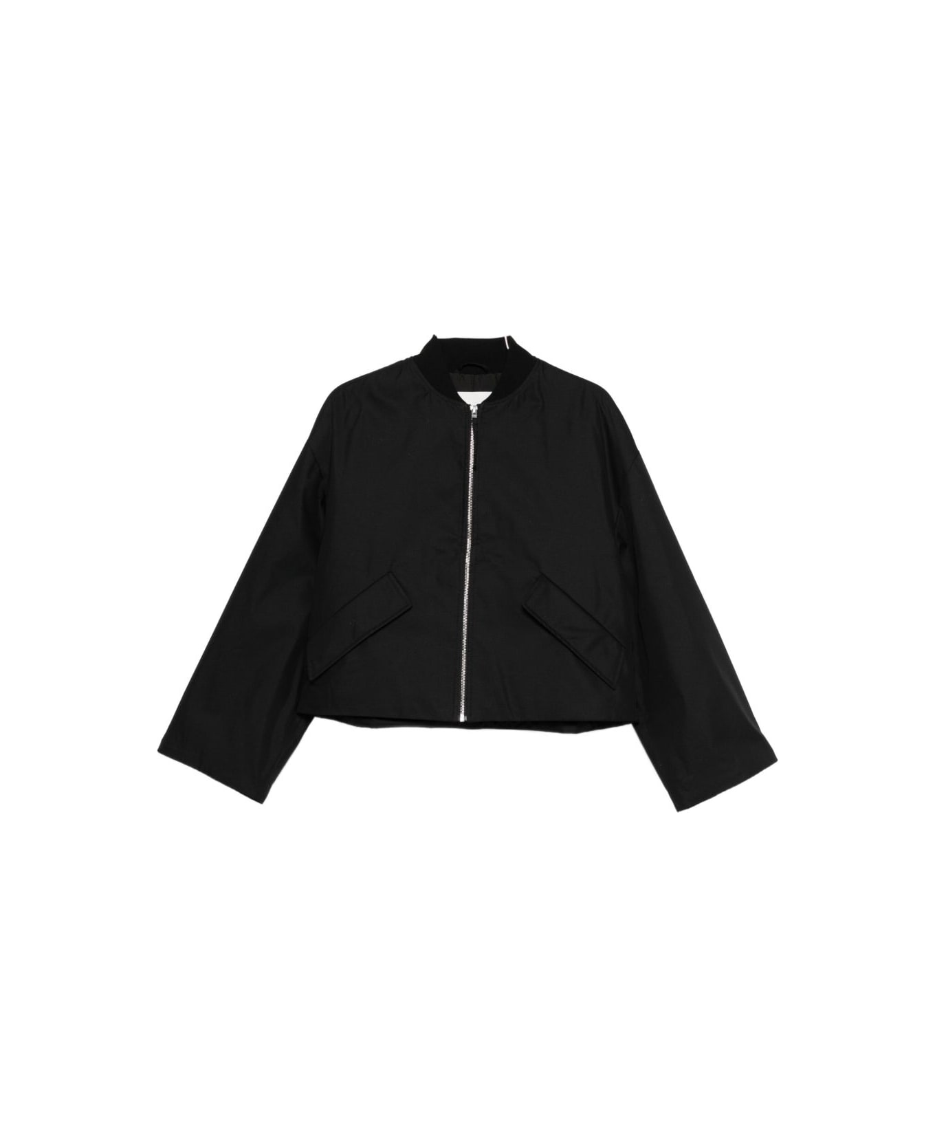 Closed Cotton Blend Bomber Jacket - Black
