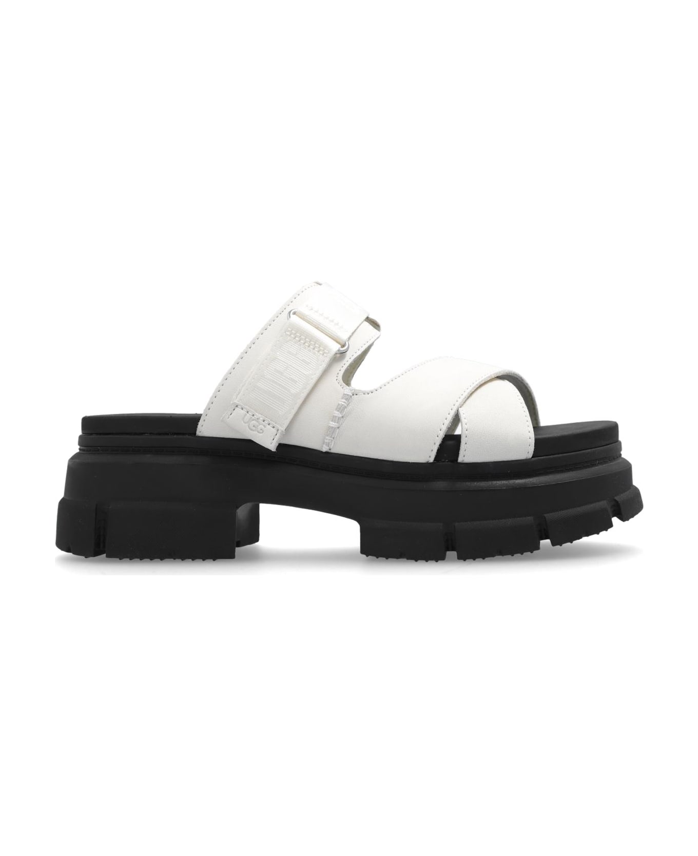 UGG 'ashton' Platform Slides - WHITE/BLACK
