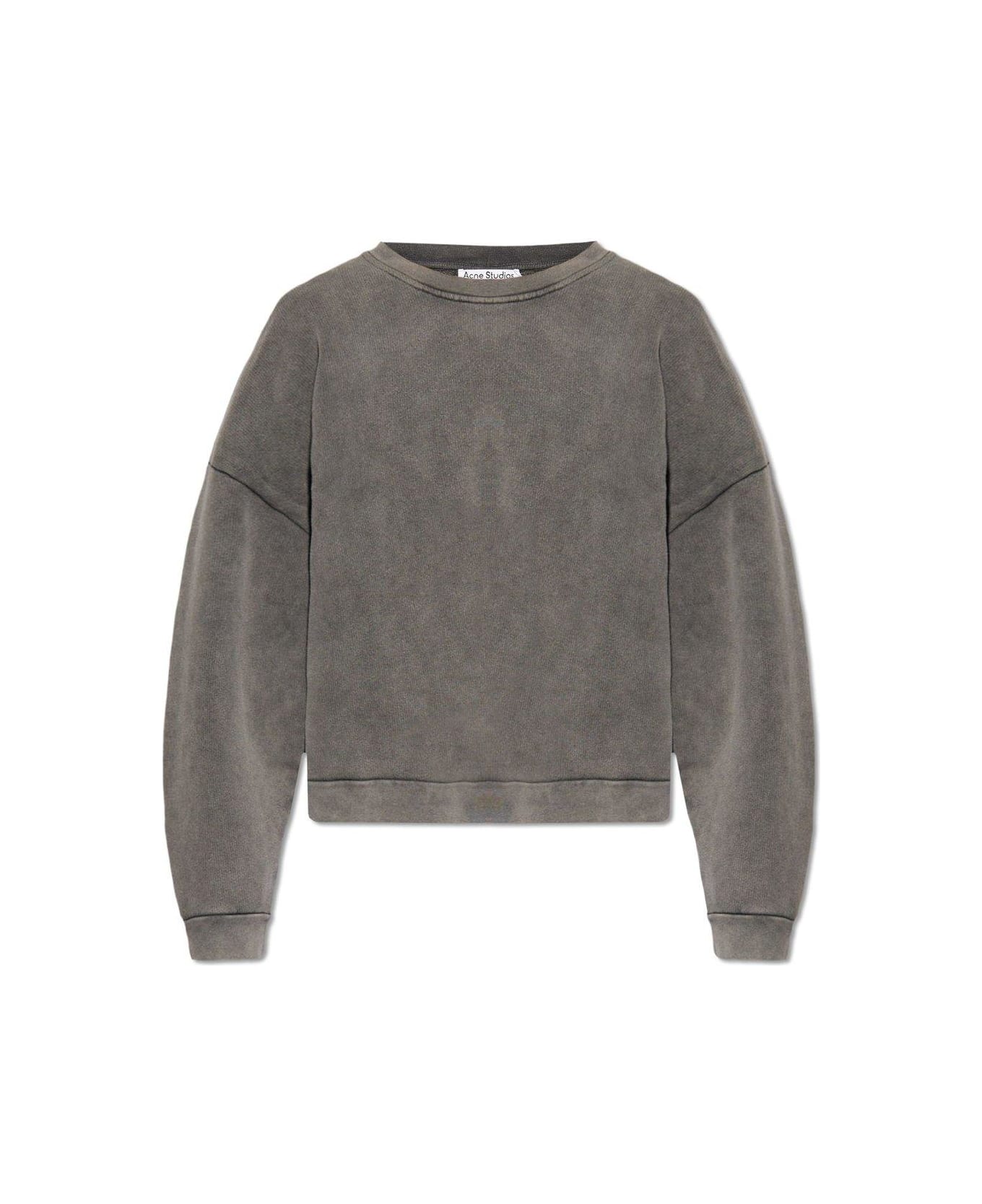 Acne Studios Logo Patch Crewneck Sweatshirt - FADED BLACK