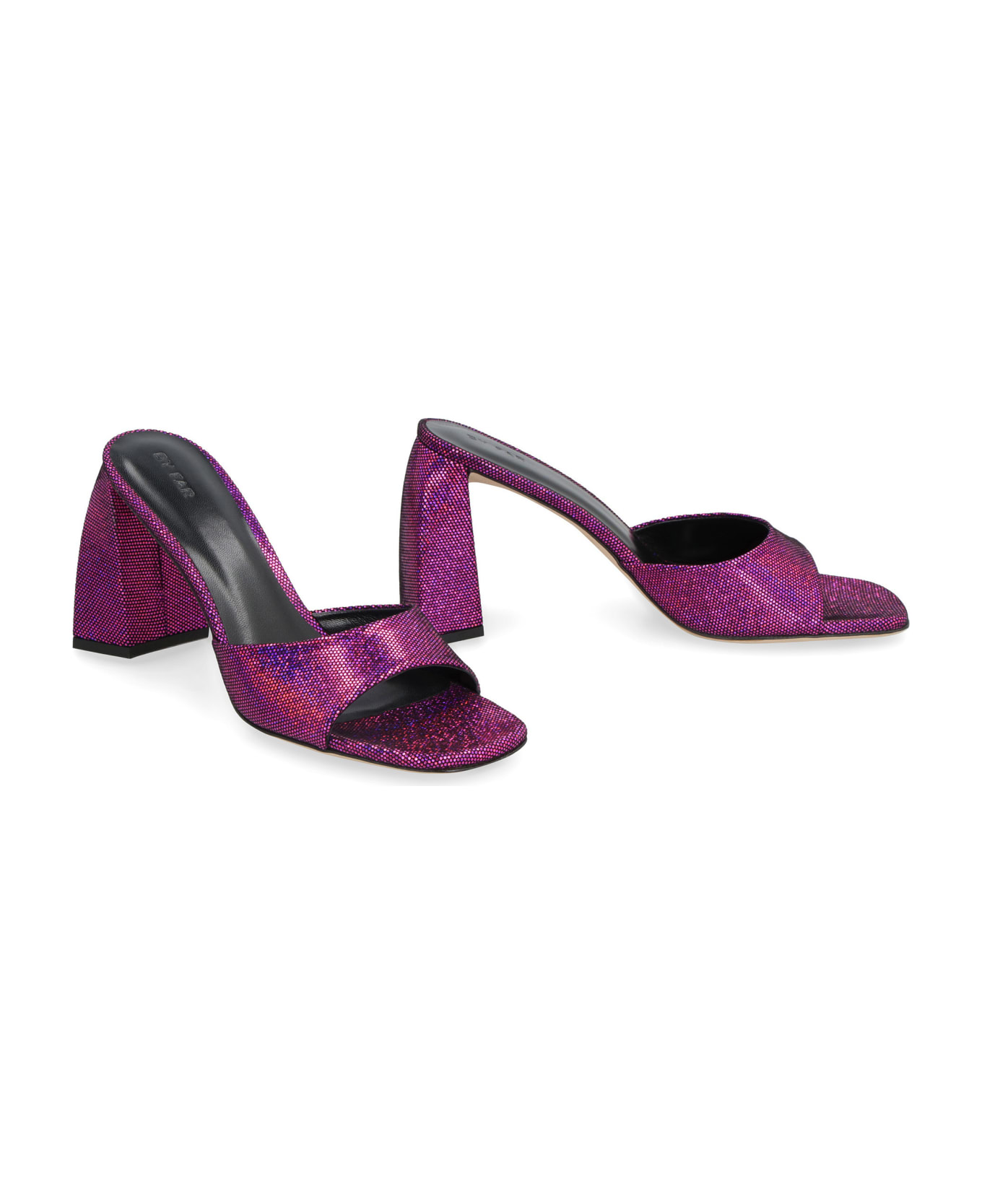 BY FAR Michele Leather Mules - purple