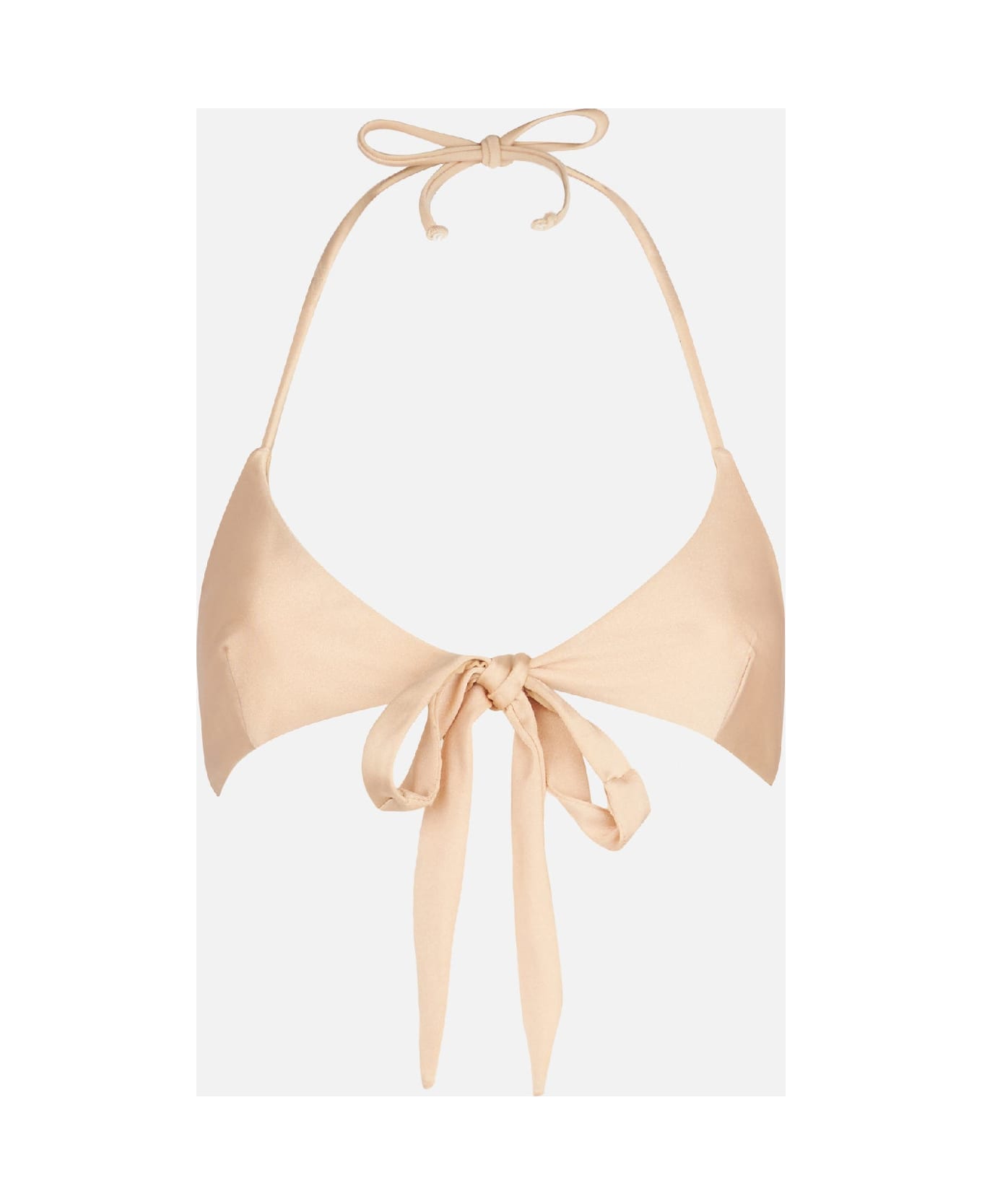 MC2 Saint Barth Woman Shiny Beige Wrap Triangle Top - PINK