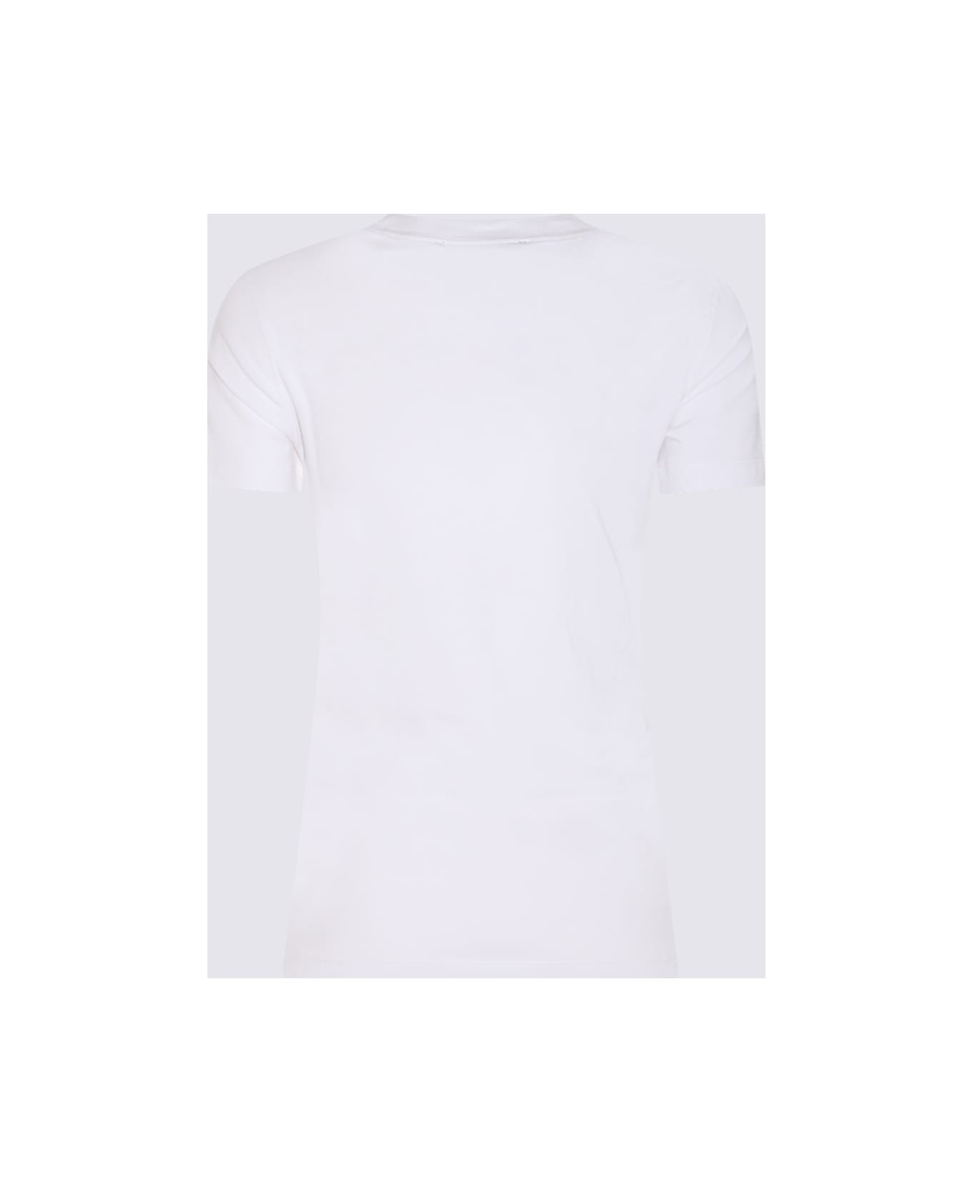 Versace Jeans Couture White And Yellow Cotton Blend T-shirt - WHITE