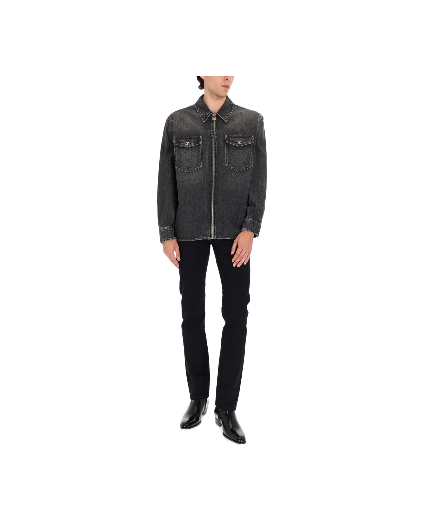 Versace Denim Jacket - BLACK