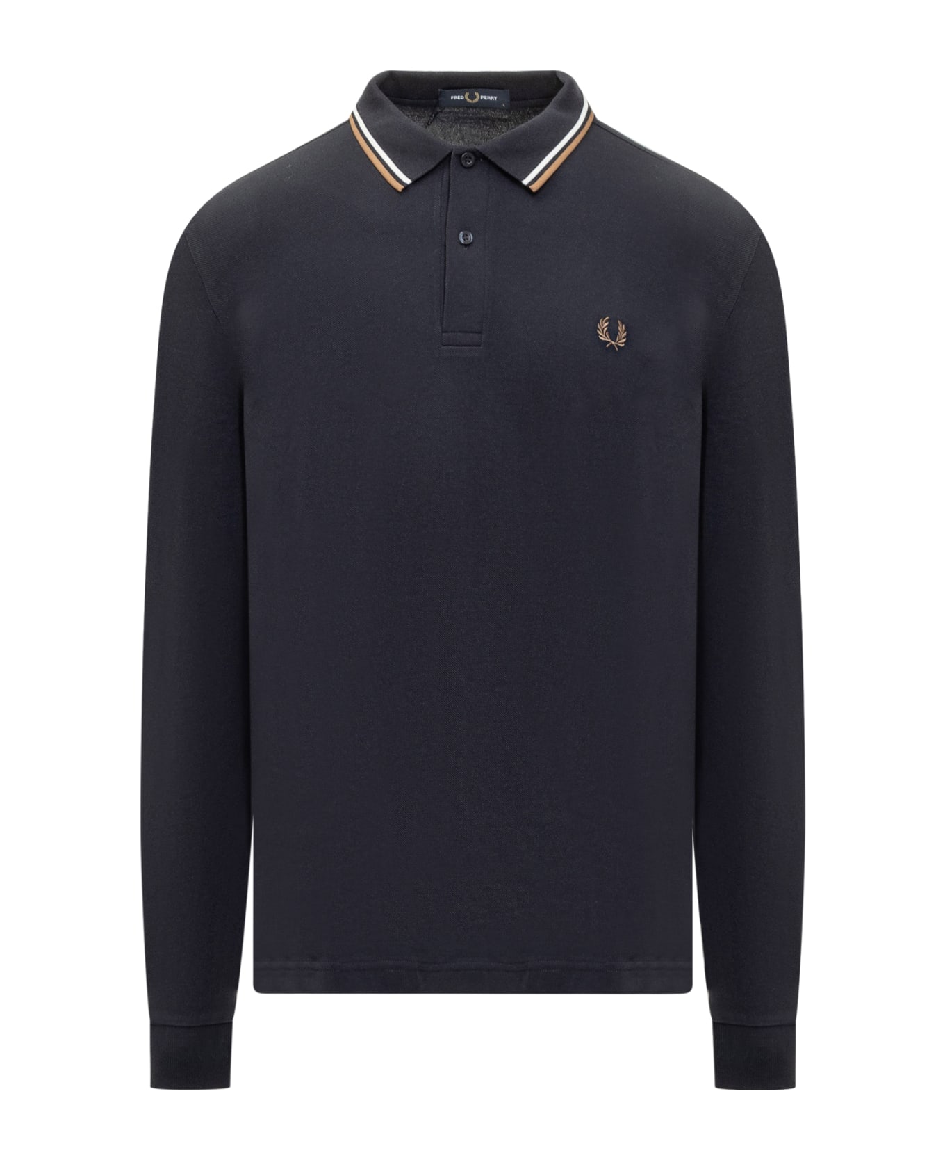 Fred Perry Polo Long Sleeves - NAVY/SNOWH/SHSTO ポロシャツ