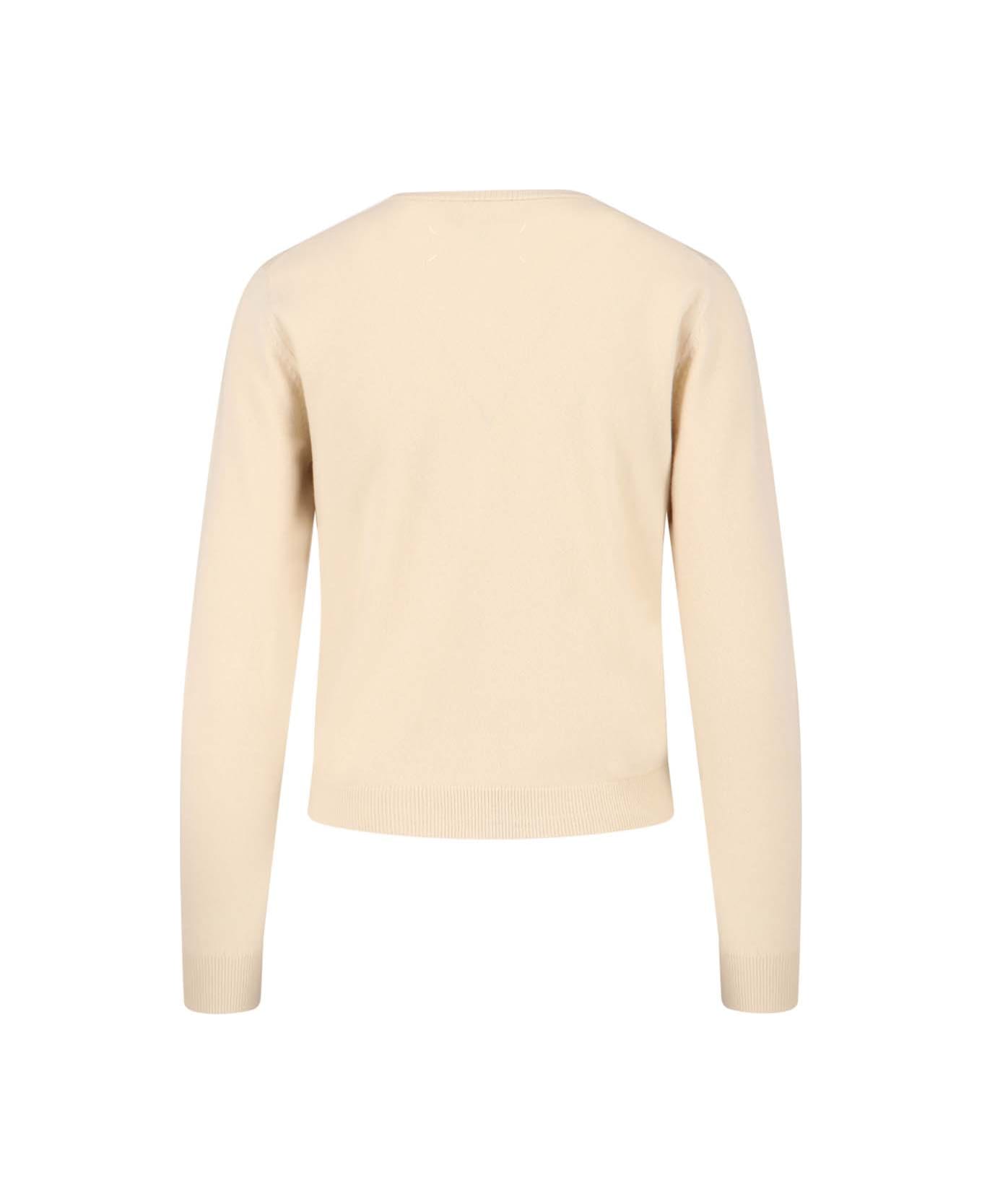 Maison Margiela Wool Cardigan - Cream