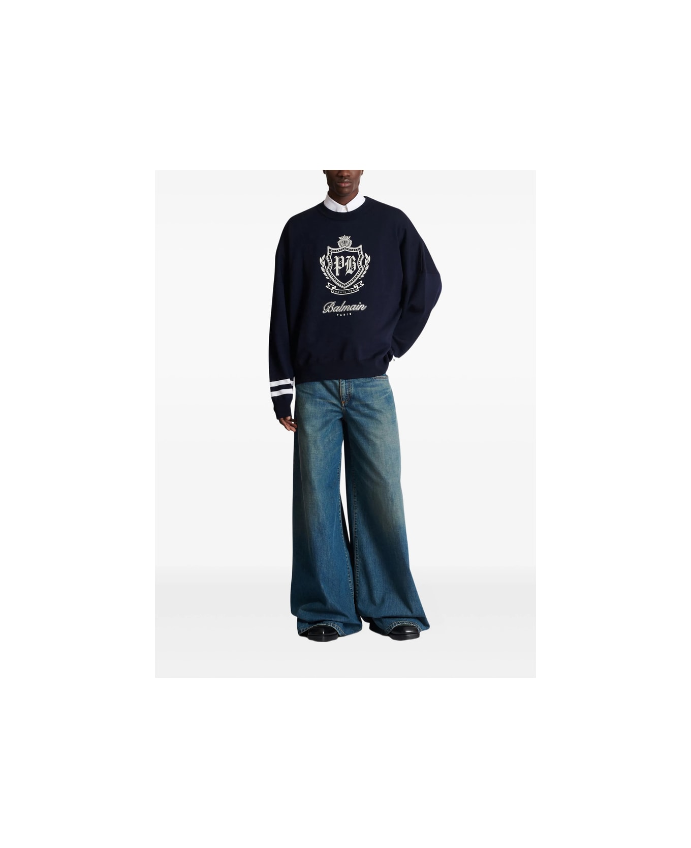 Balmain Sweater - BLUE ニットウェア