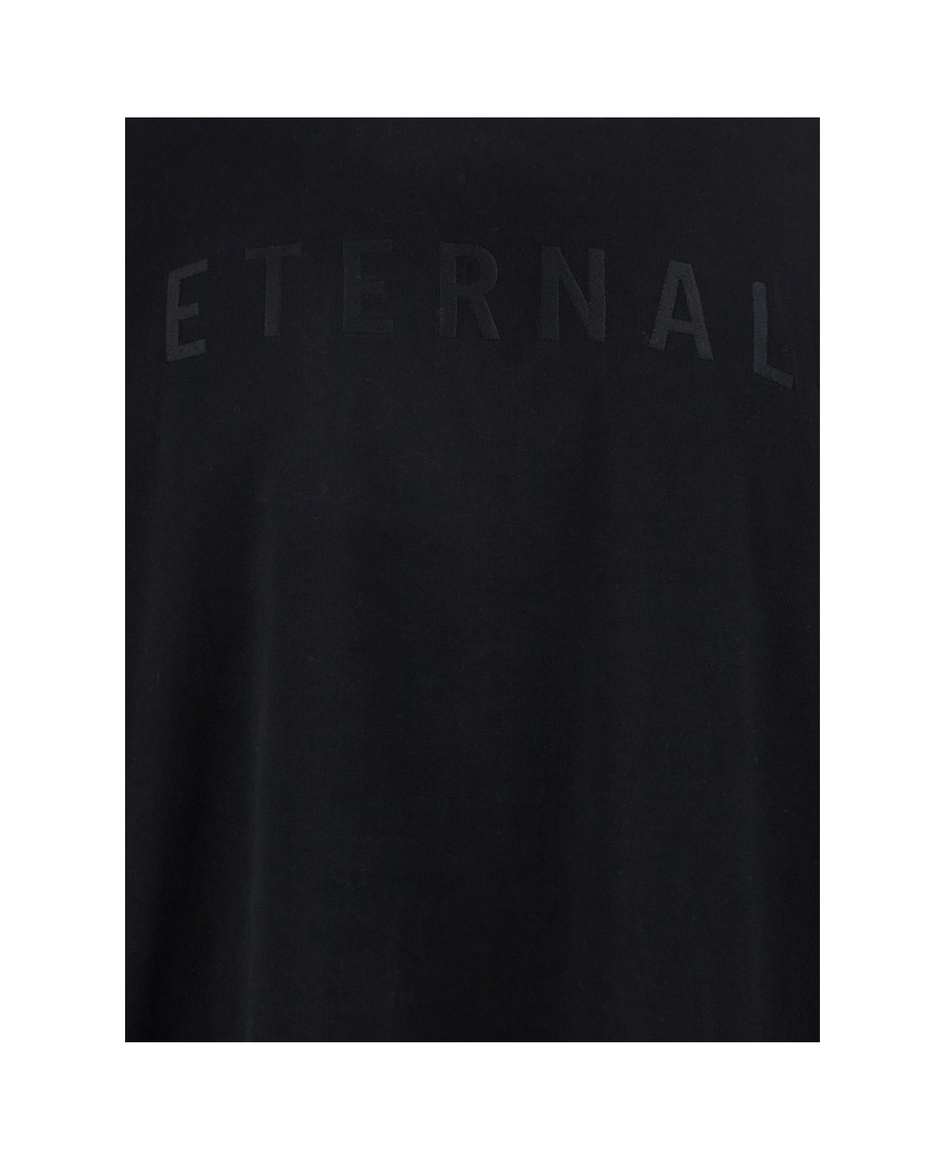 Fear of God Black T-shirt With Eternal Print On The Front And Logo Patch On The Back In Cotton Man - Black
