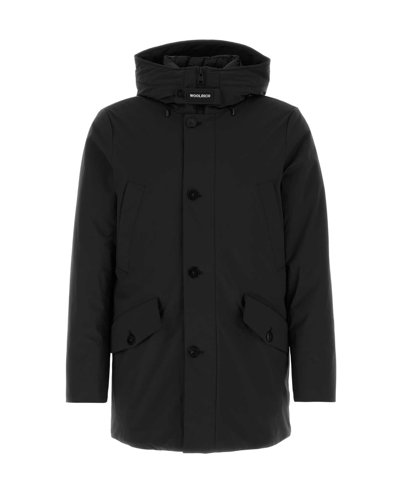 Woolrich Black Stretch Nylon Down Jacket - BLACK ジャケット