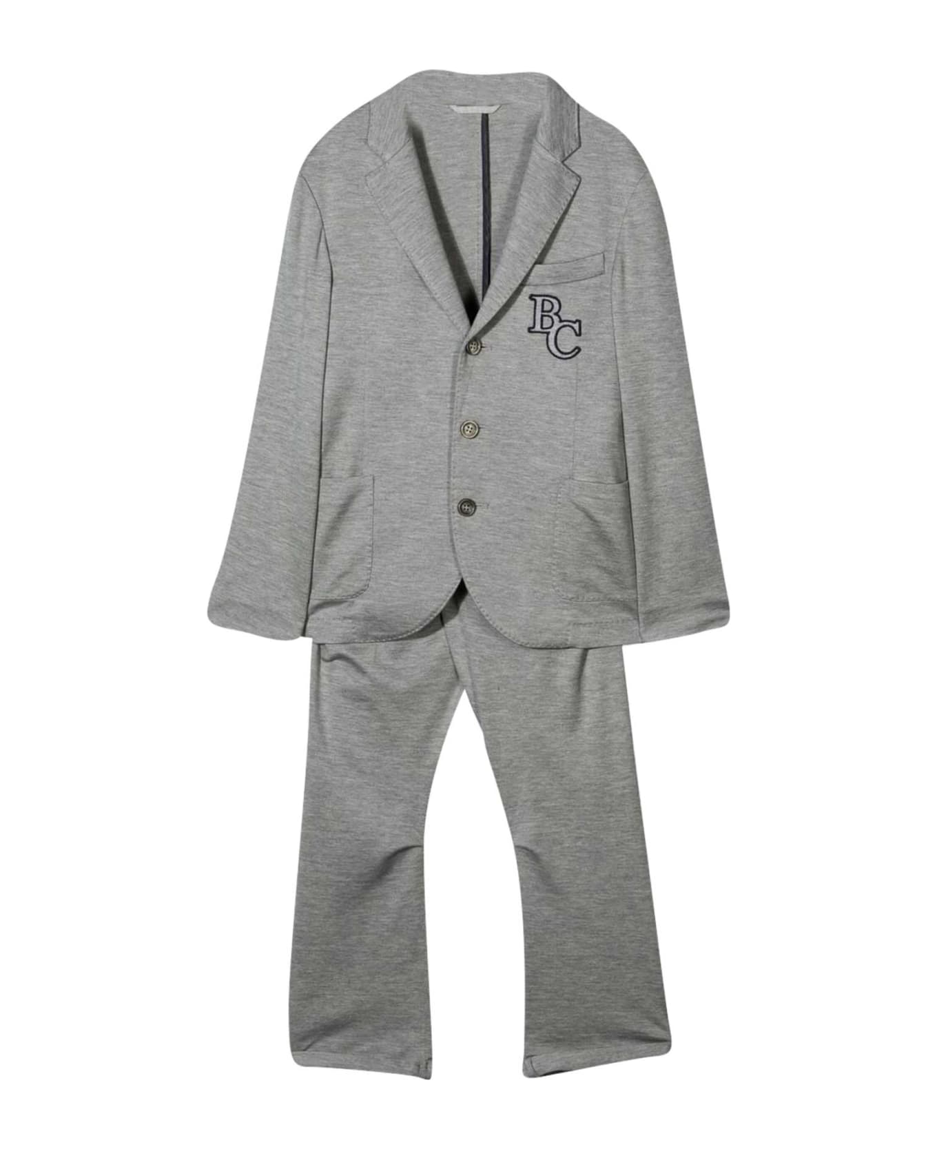 Brunello Cucinelli Two-piece Suit With Embroidery - Grigio