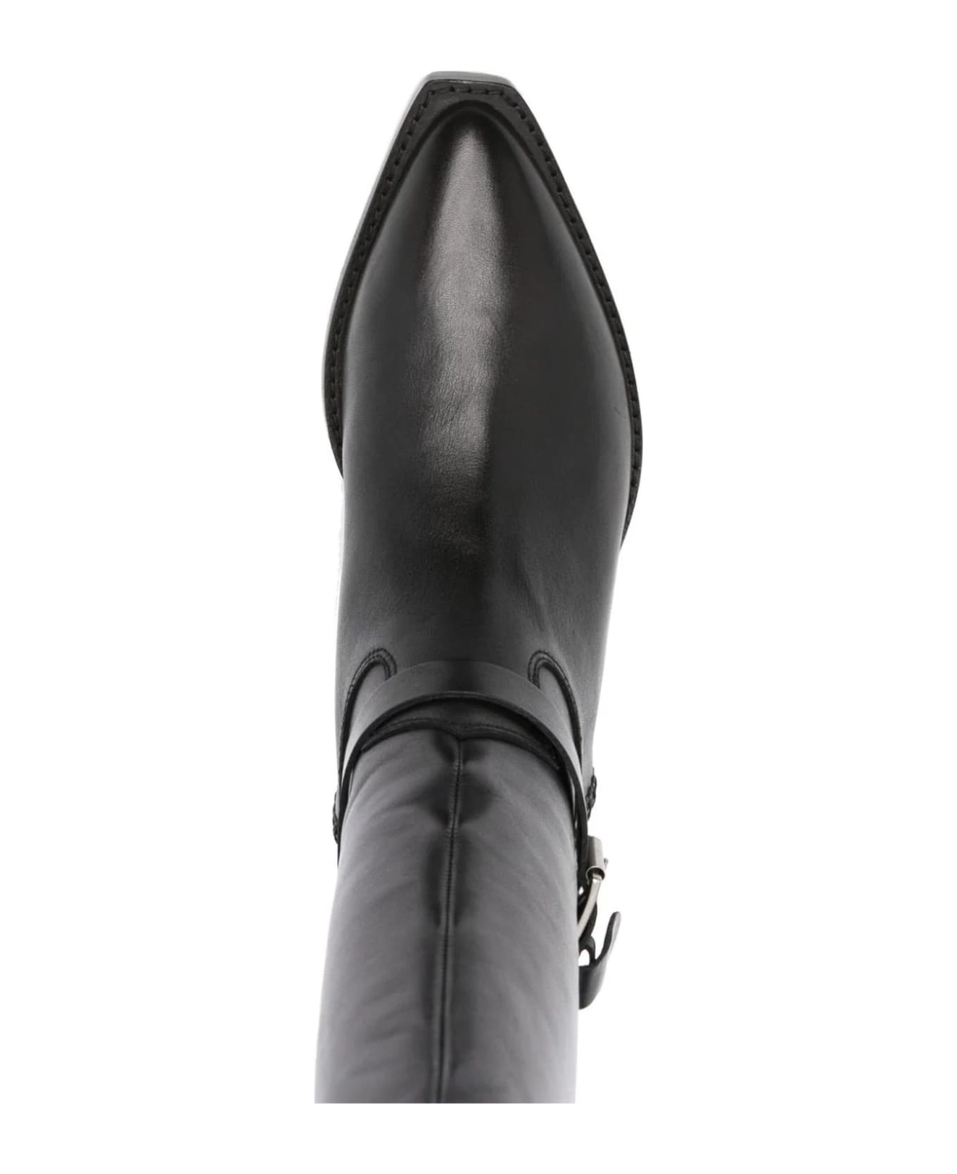 Ash Black Calf Leather Duran Boots - Black ブーツ