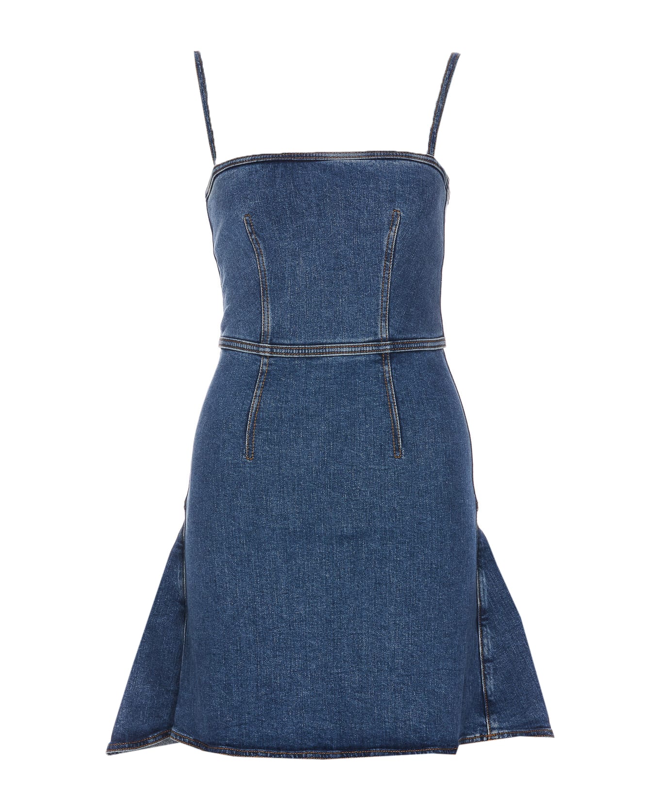 Alexander McQueen Denim Mini Dress - Blue