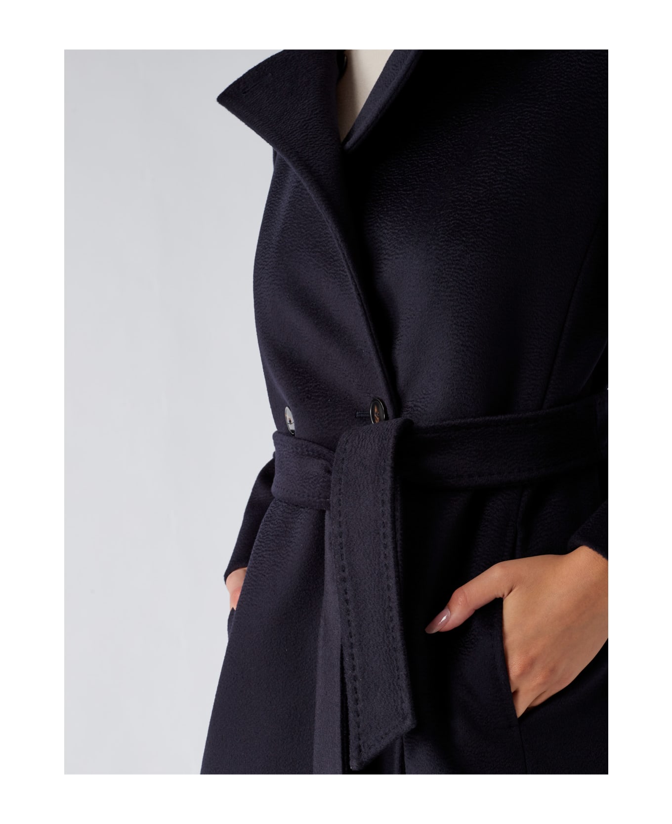 Max Mara Studio Bcollag Coat - NAVY