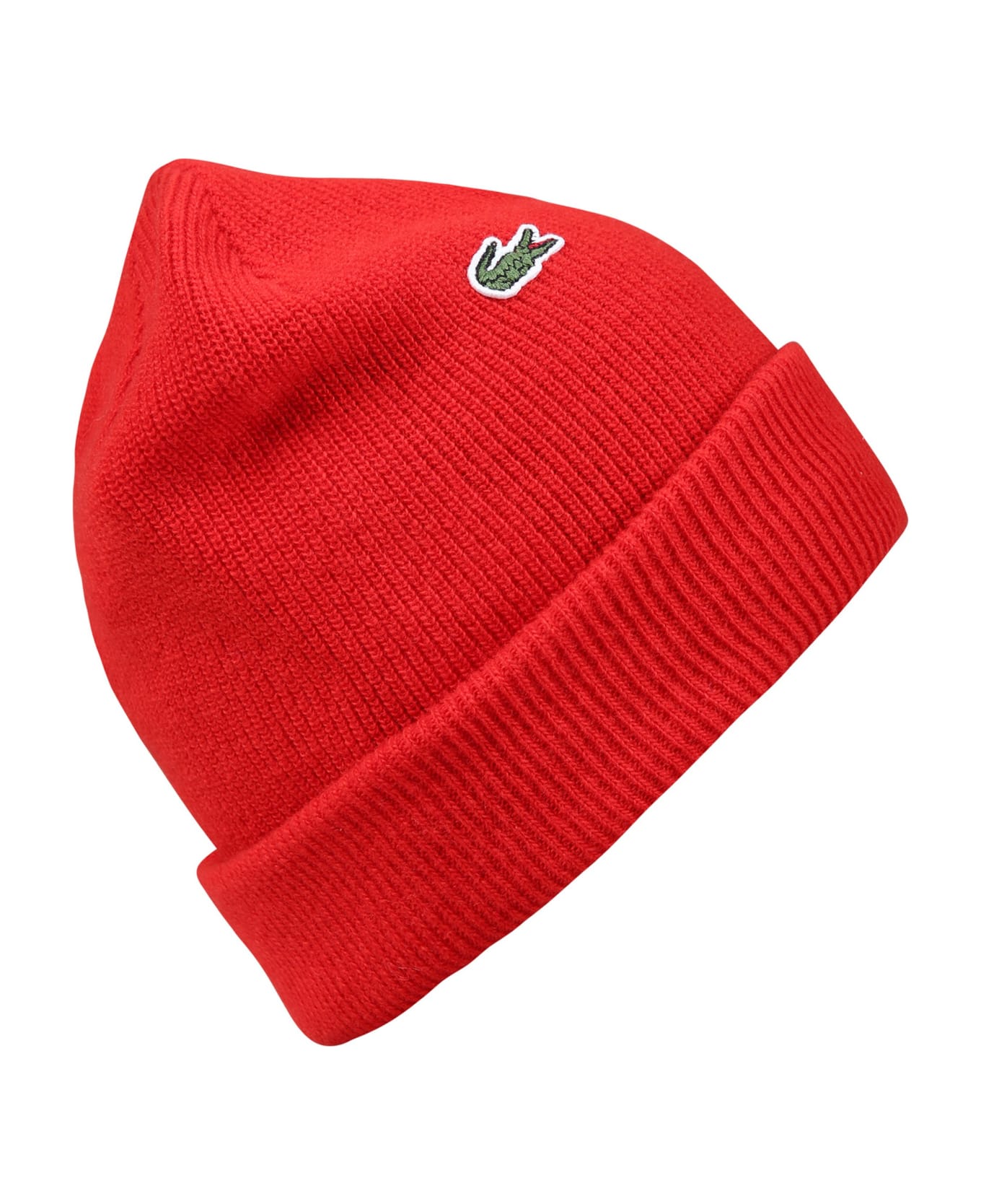 Lacoste Red Hat For Boy With Patch Of The Iconic Logo - Red