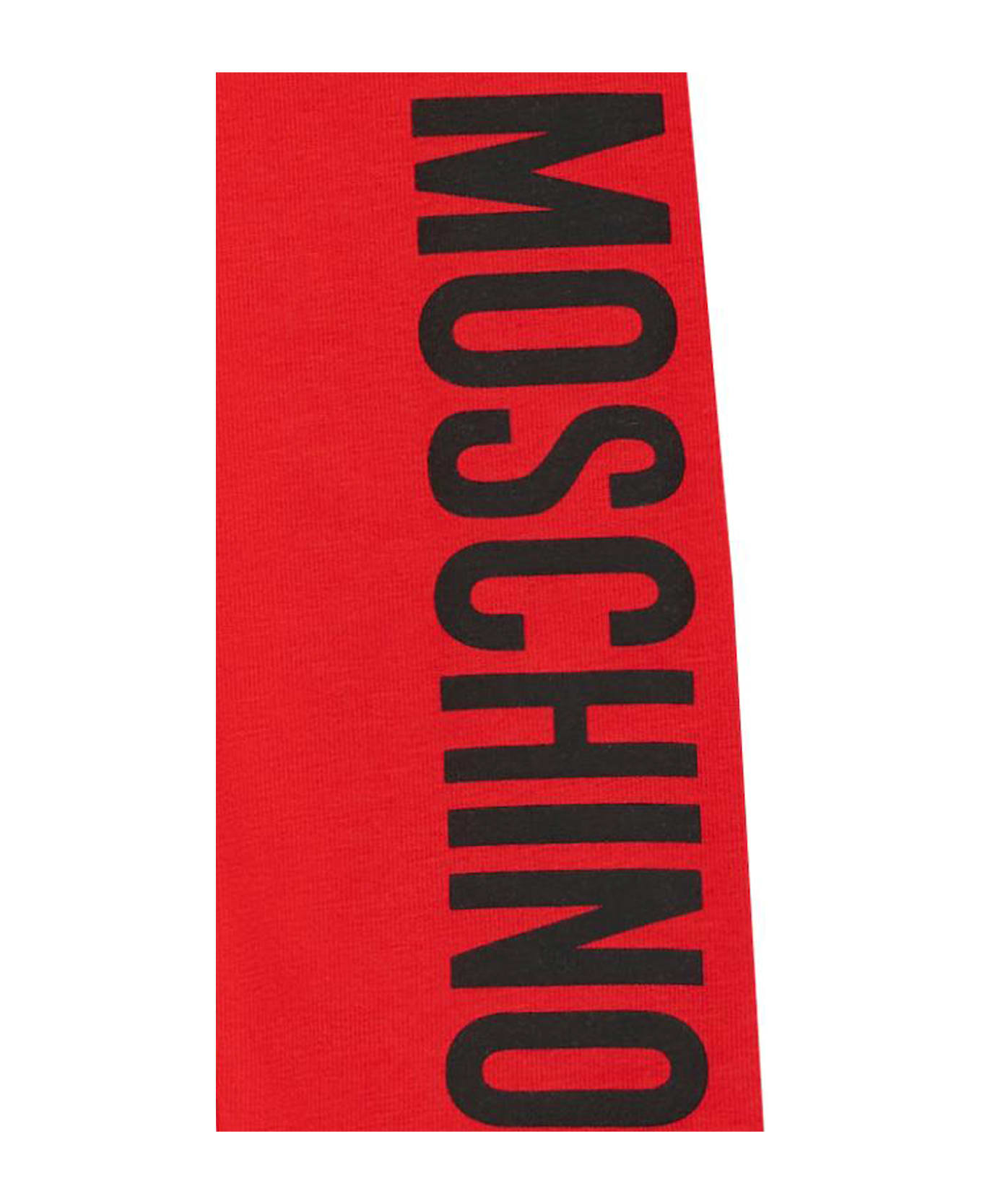 Moschino Red Leggings For Baby Girl With Logo - Red