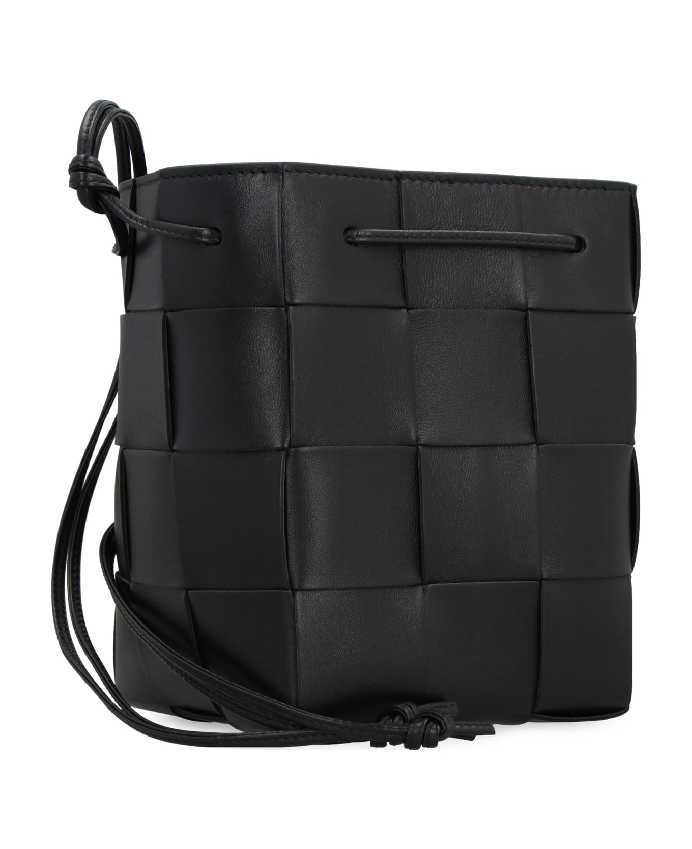 Bottega Veneta Cassette Small Shoulder Bucket Bag - black