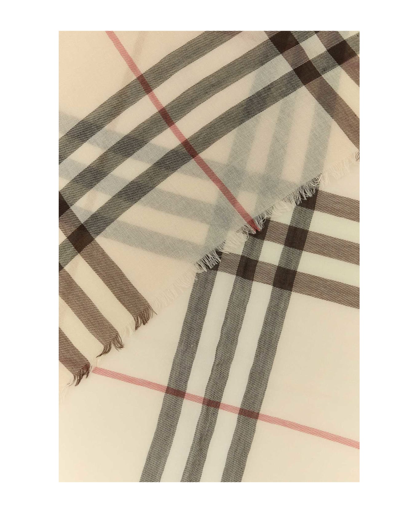 Burberry Embroidered Wool Scarf - ALABASTERPINKIPCK