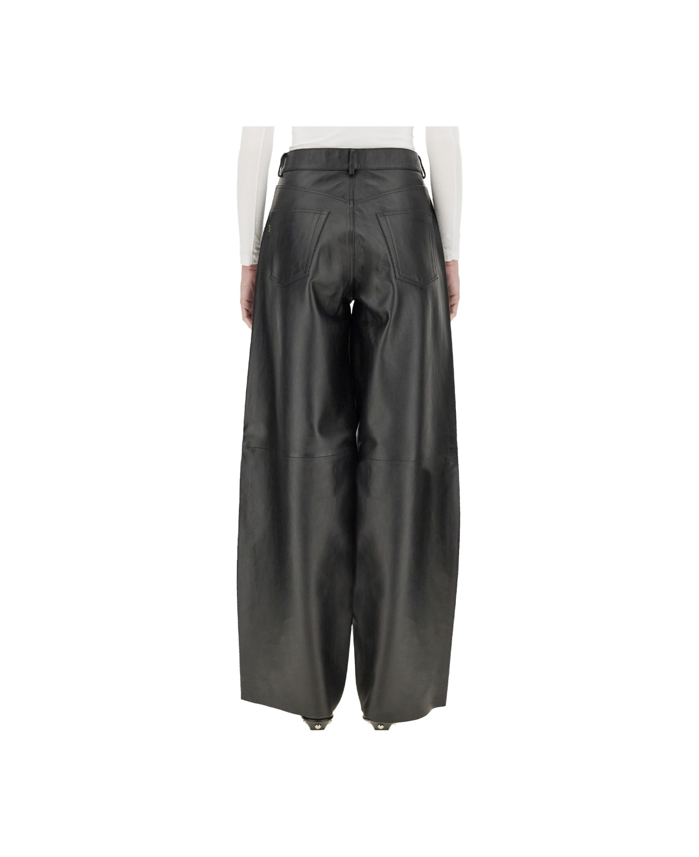 Haikure "bethany" Leather Pants - BLACK