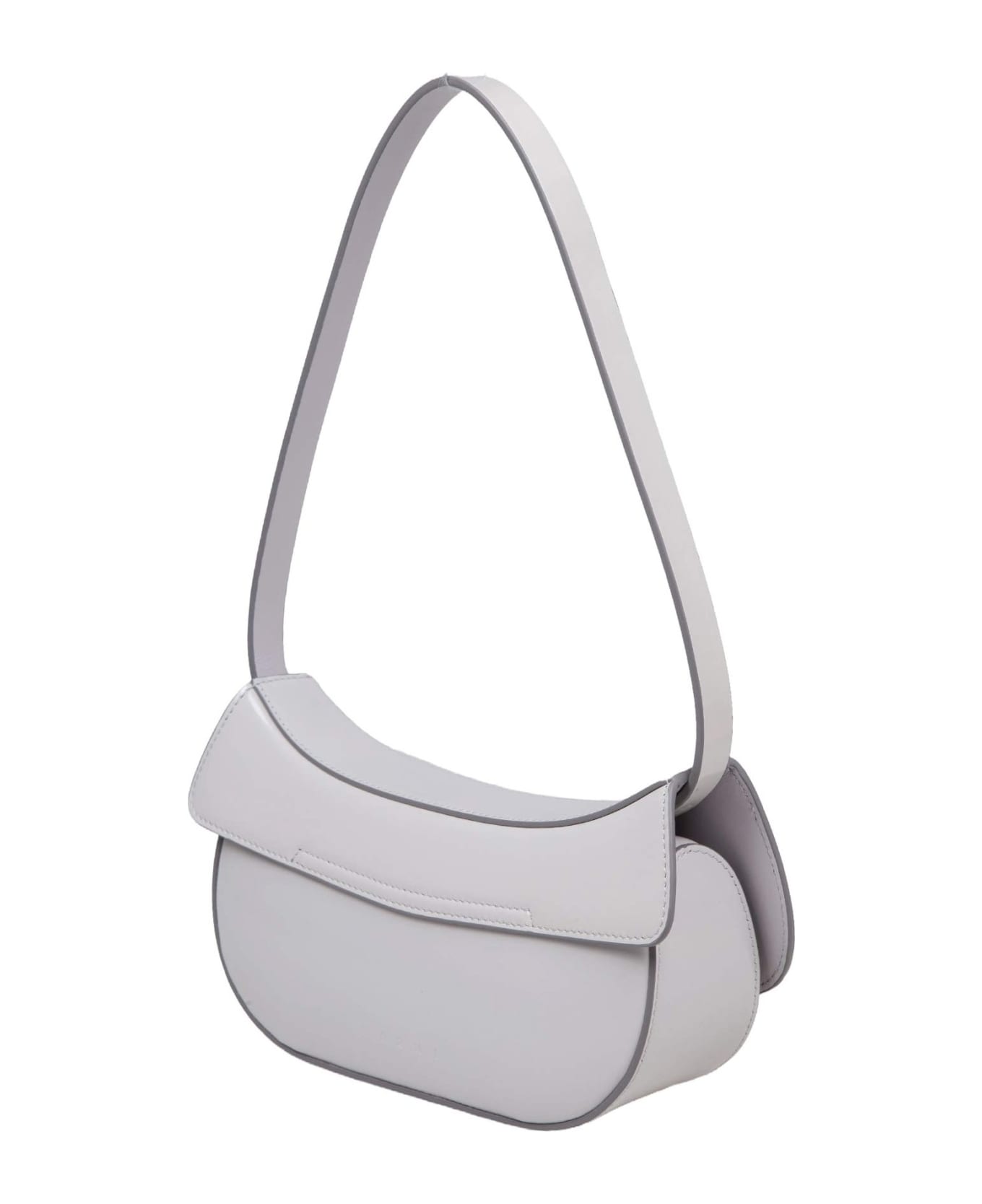 Marni Butterfly Hobo Bag In Gray Leather - Grey