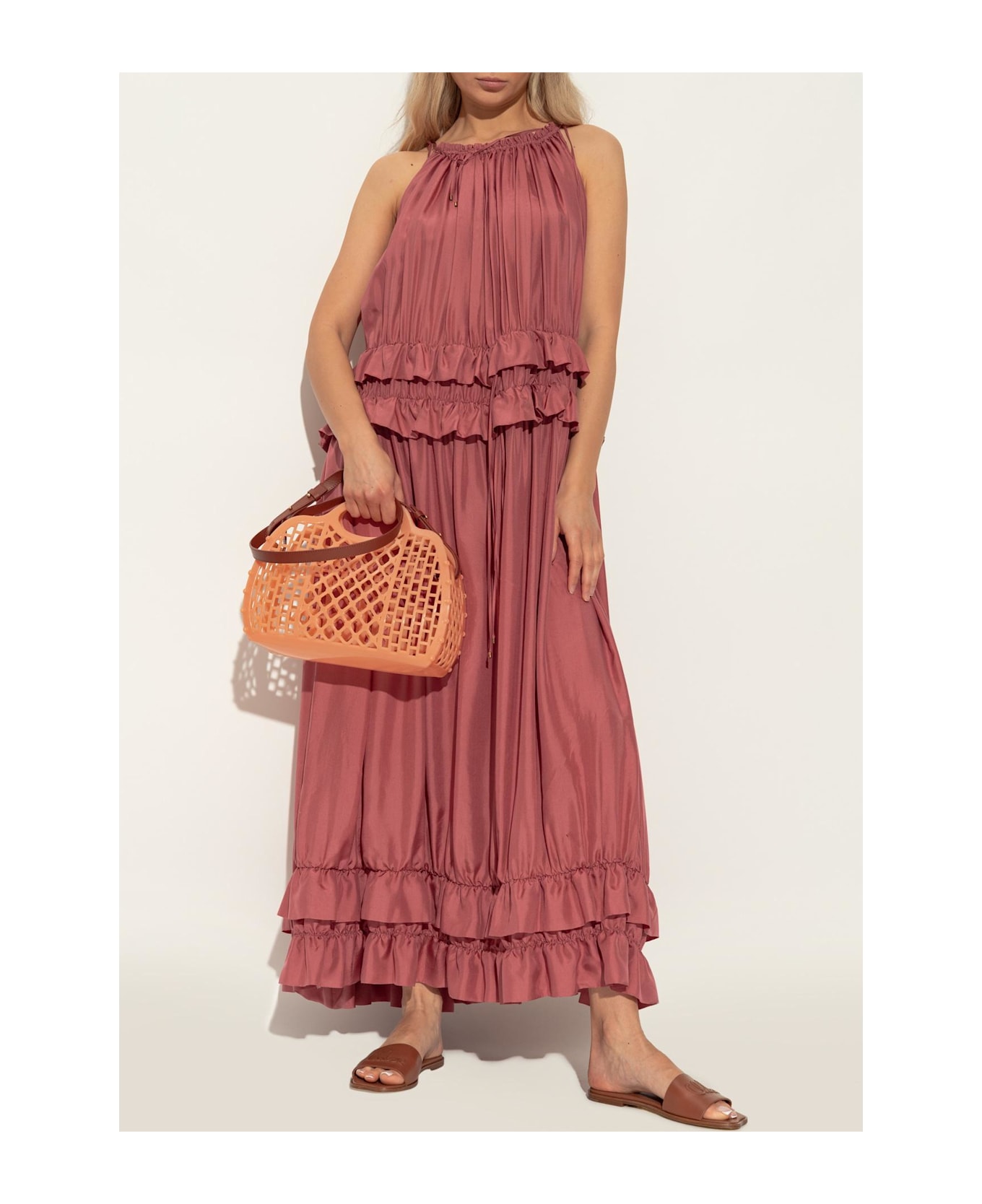 Chloé Flip-flops 'flower' - Brown