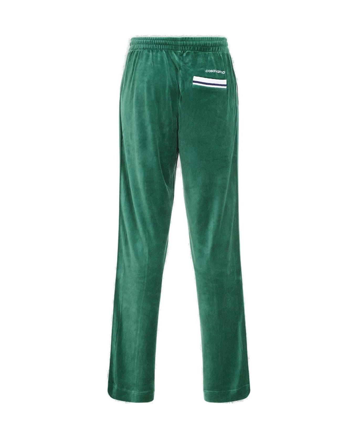 Casablanca Logo Embroidered Velvet Jogging Pants - Non definito