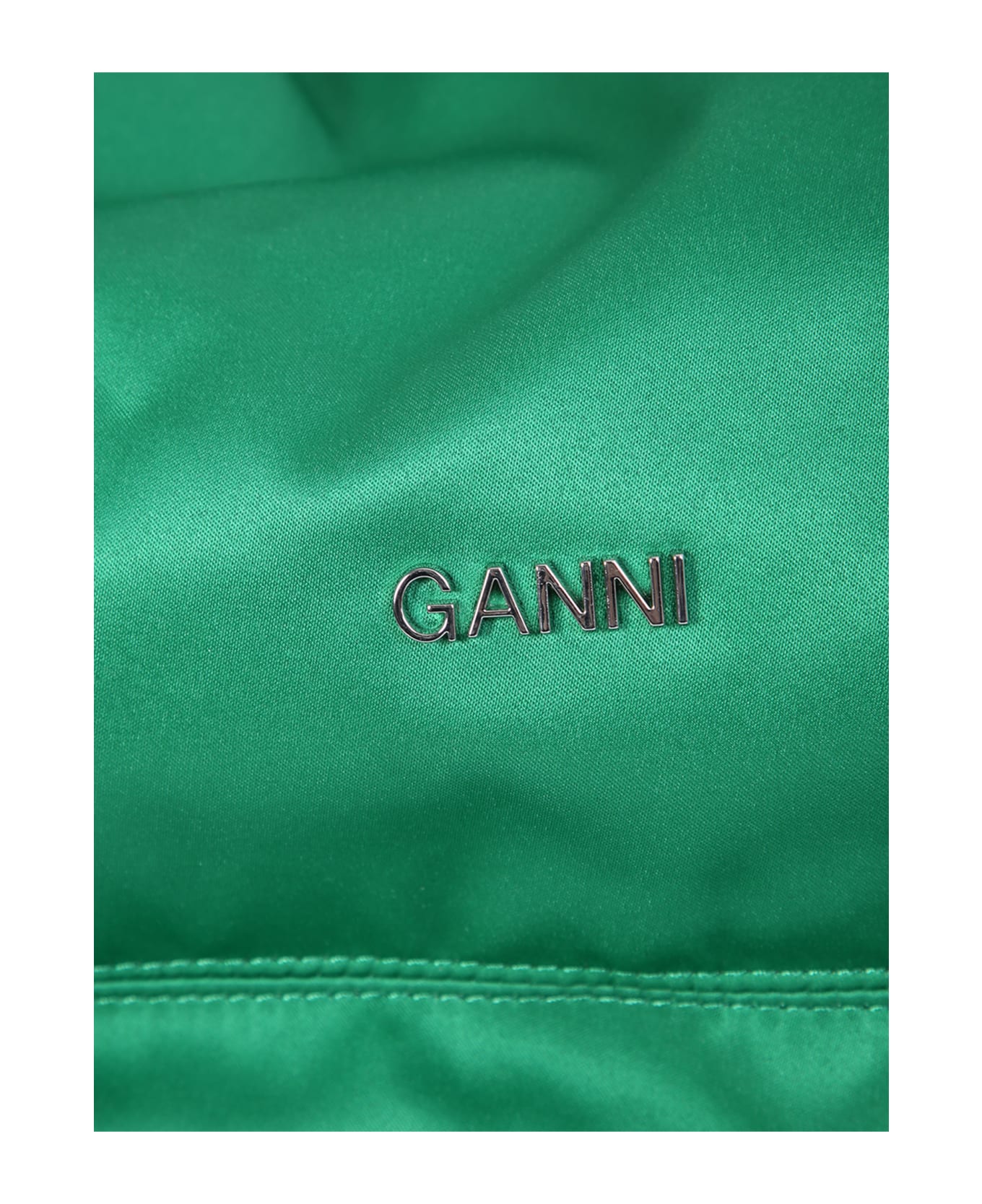 Ganni Hand Bag In Green Polyester - Green トートバッグ
