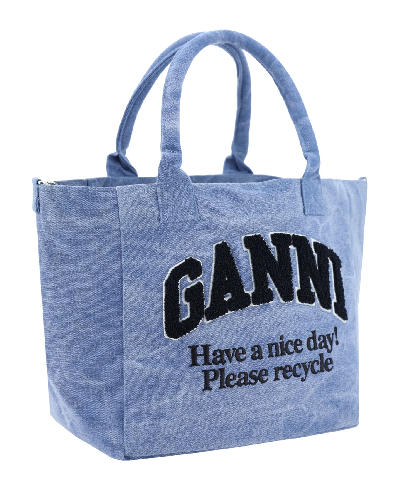 Ganni Easy Shopper Handbag - Light Blue Vintage